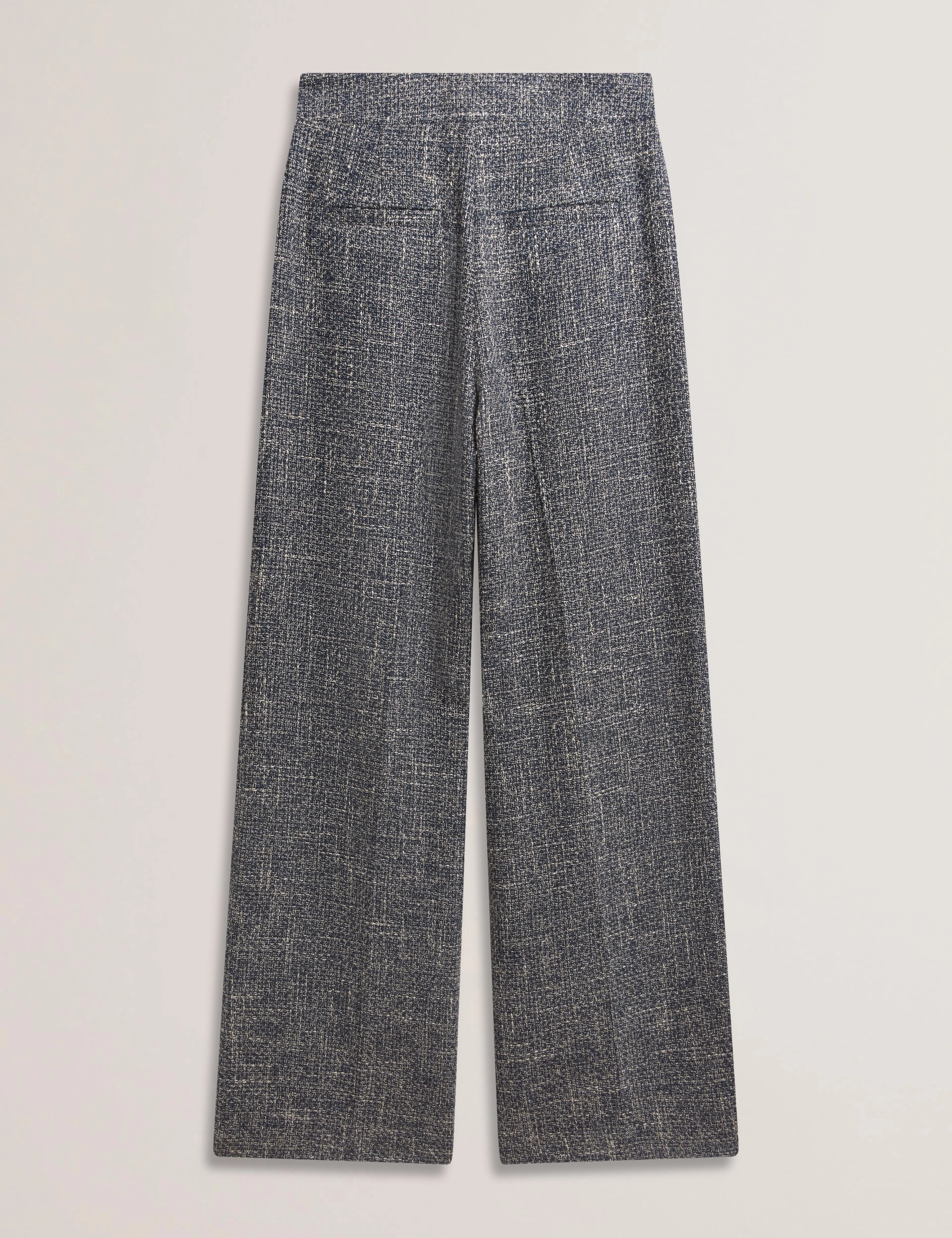 Abiesh Boucle Tailored Wide Leg Trouser Navy - Image 5