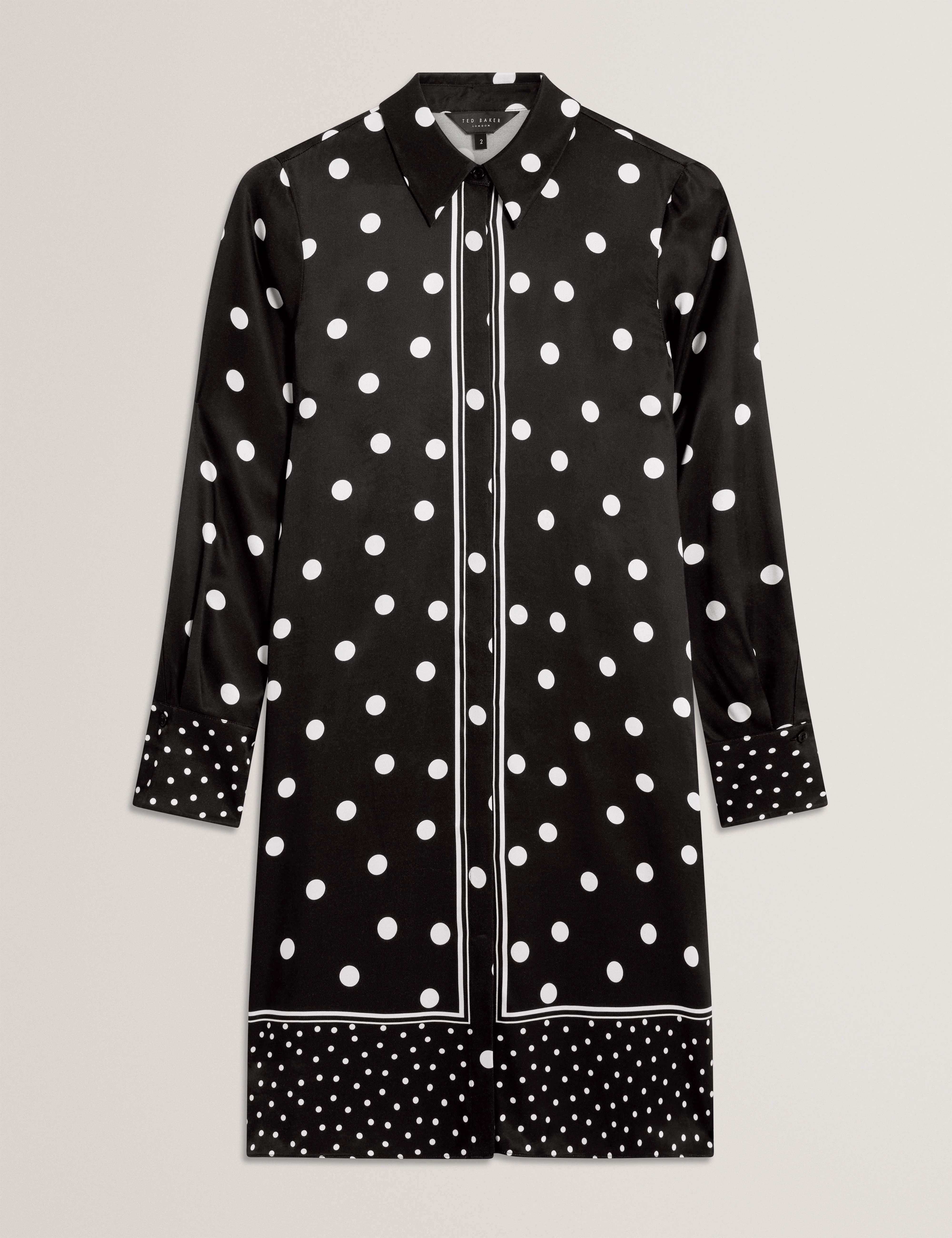 Adelzi Printed Longline Shirt Black - Image 5