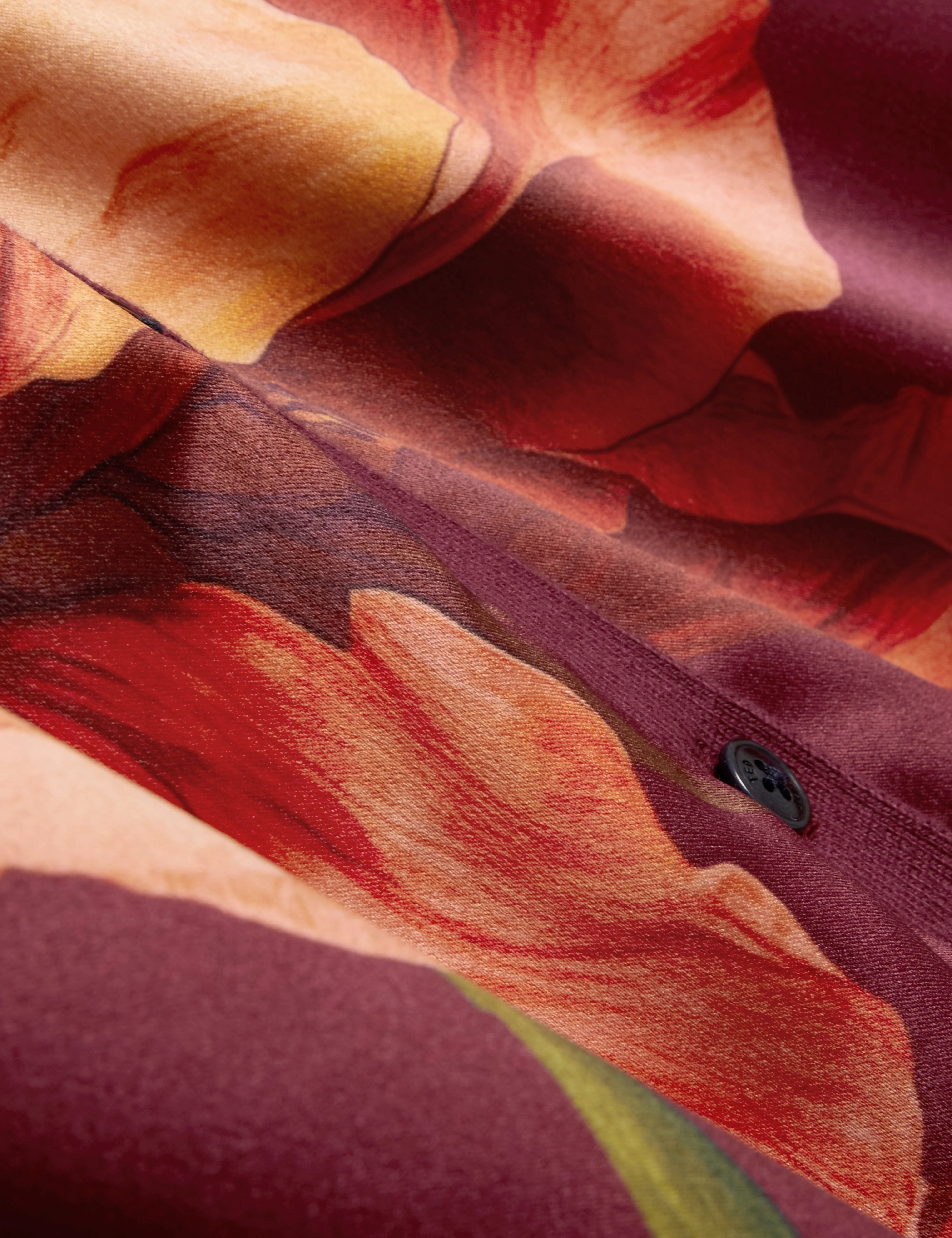 Amaryli Printed Woven Front Cardigan Oxblood - Image 3