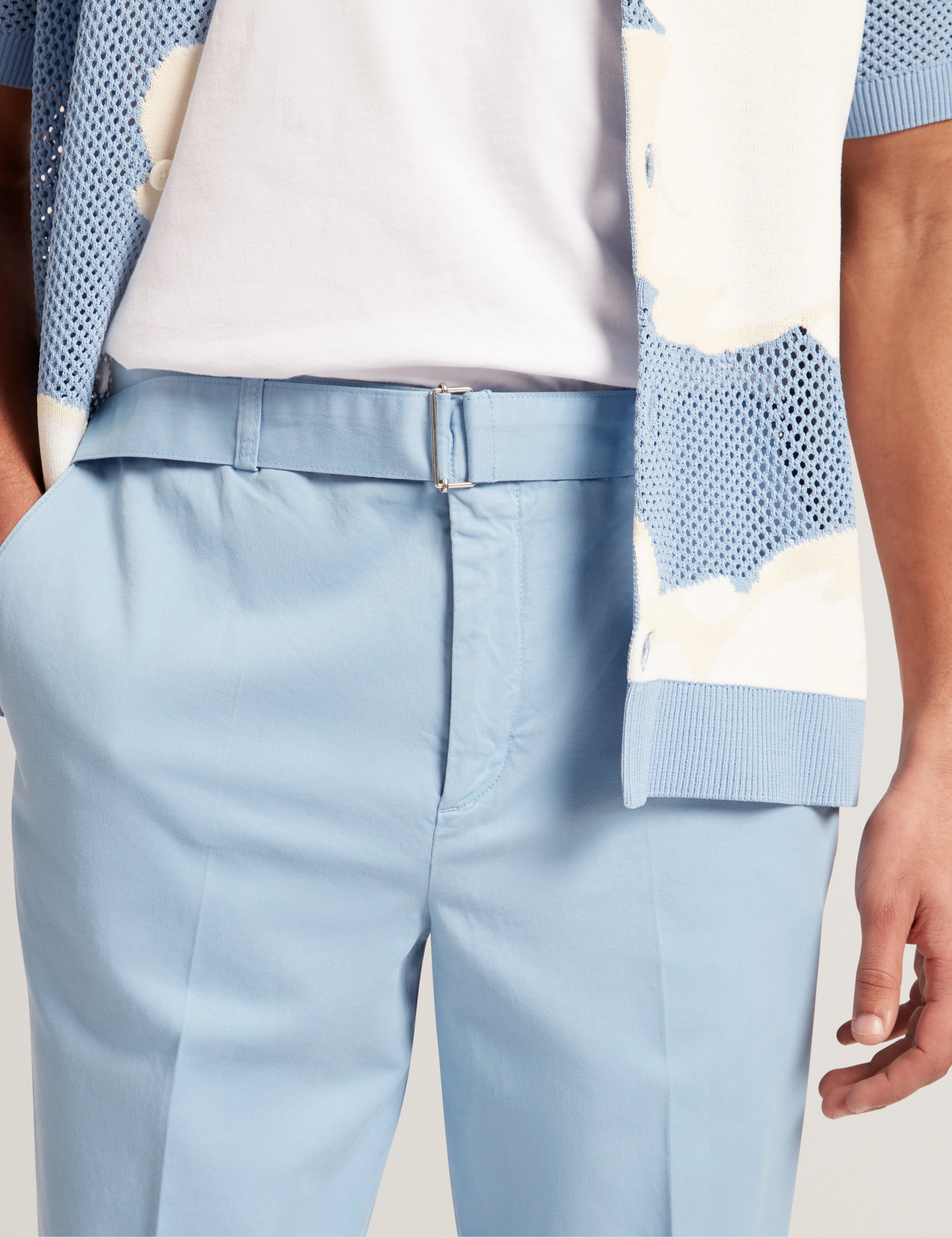 Armodo Tapered Smart Trouser Mid-Blue - Image 6