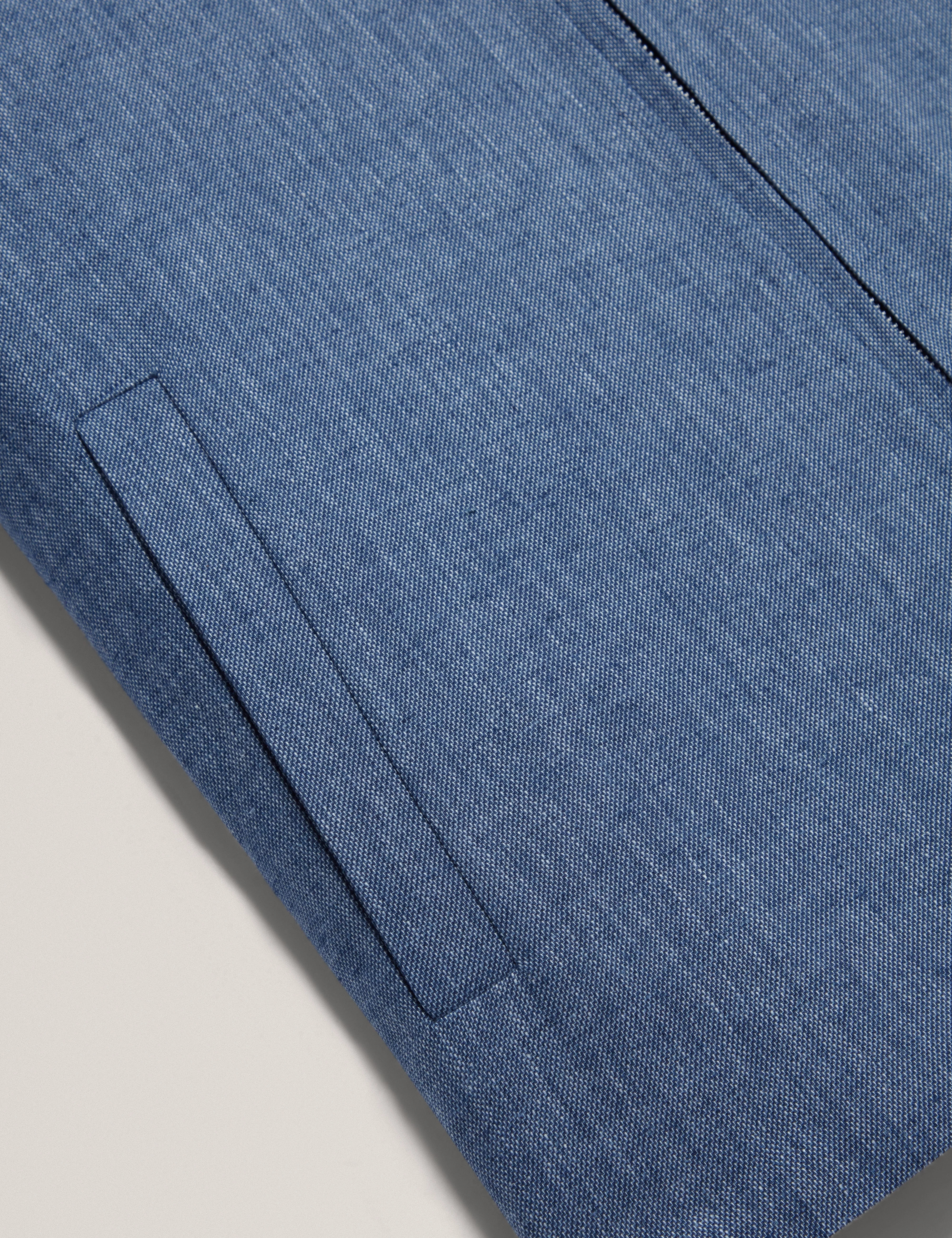 Ashleyj Slim Fit Linen Blend Jacket Navy - Image 3