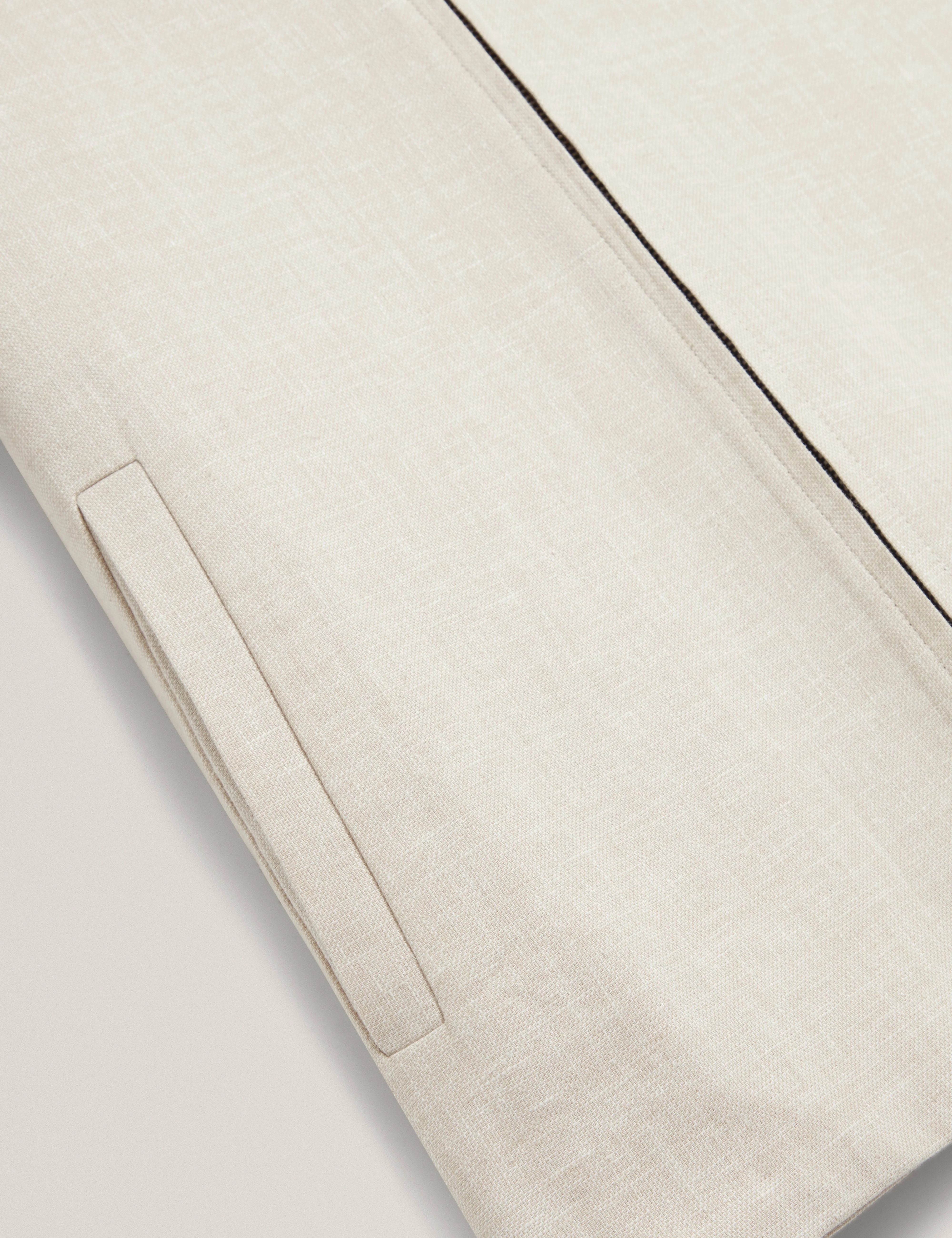 Ashleyj Slim Fit Linen Blend Jacket Stone - Image 3