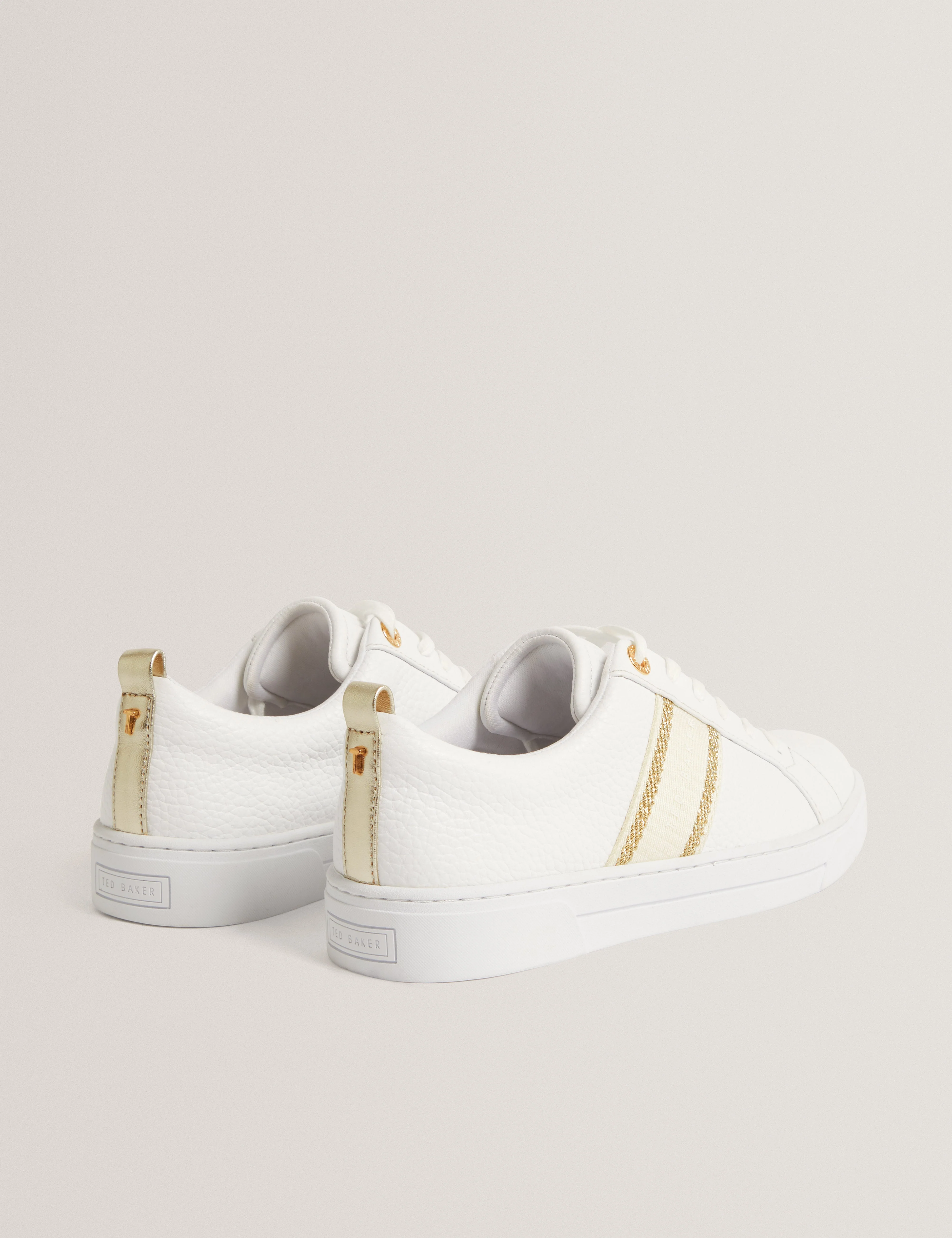 Bailly Webbing Detail Trainer Gold - Image 4