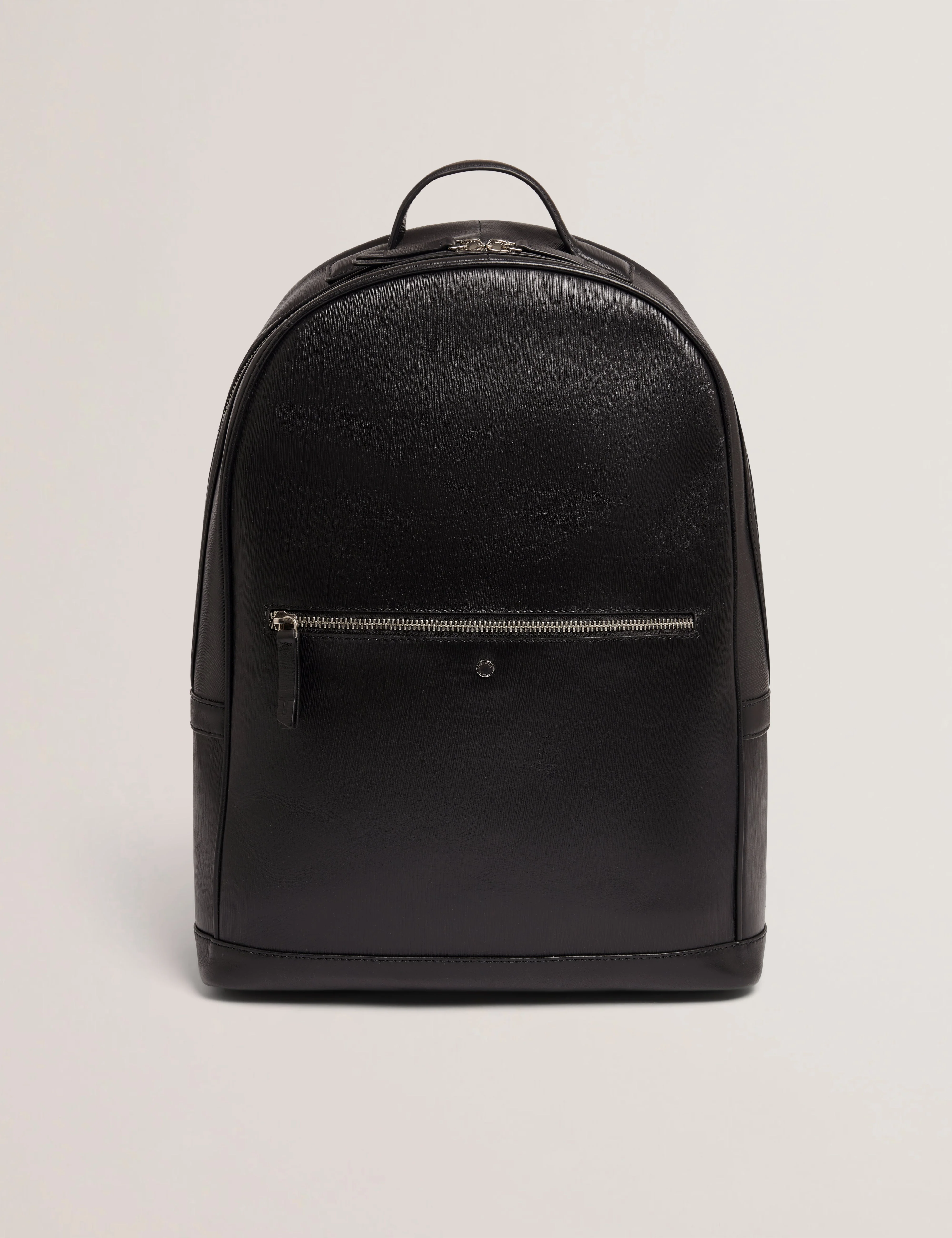 Bailor Bark Texture Leather Backpack Black