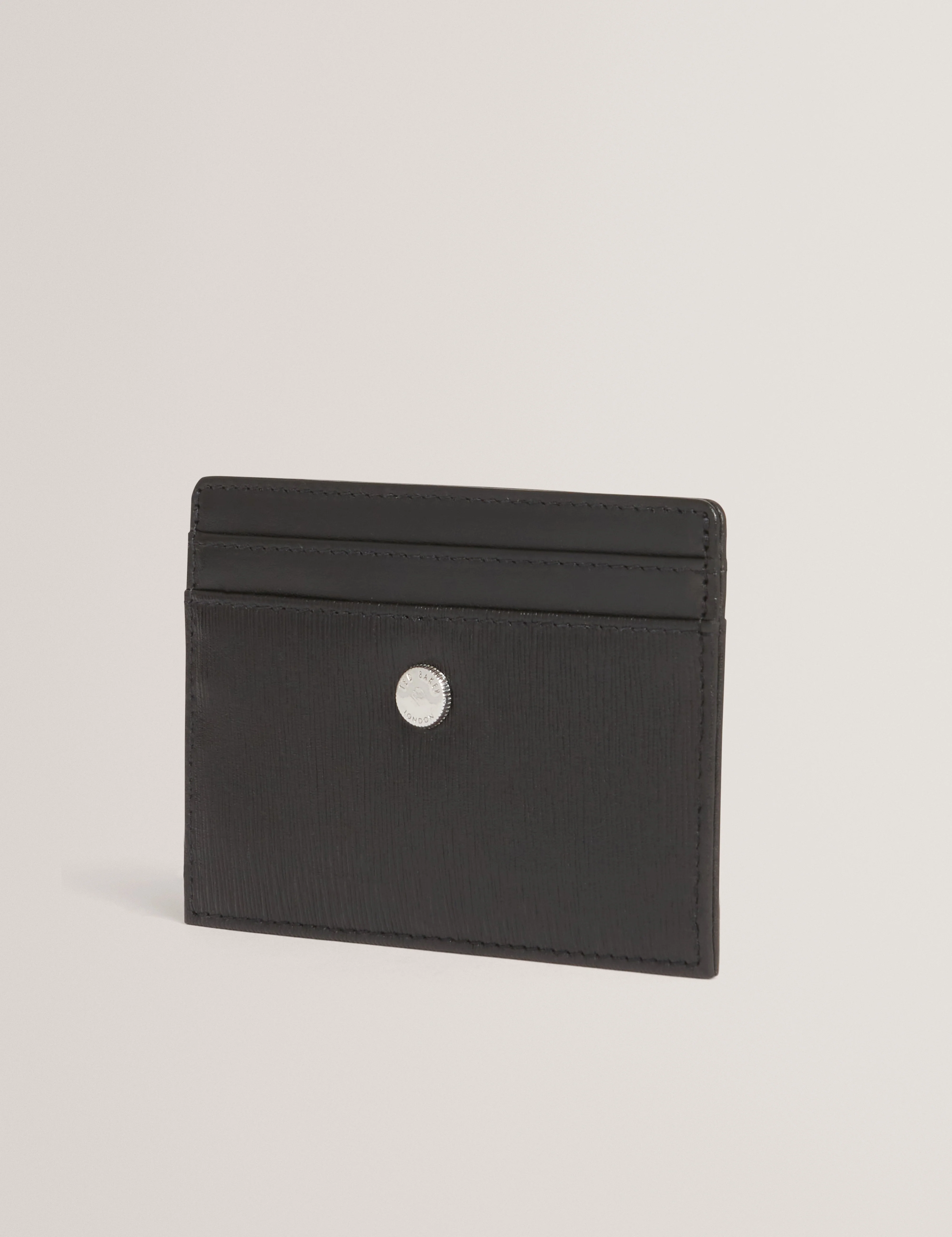 Barnell Bark Texture Leather Keyring Cardholder Black - Image 3