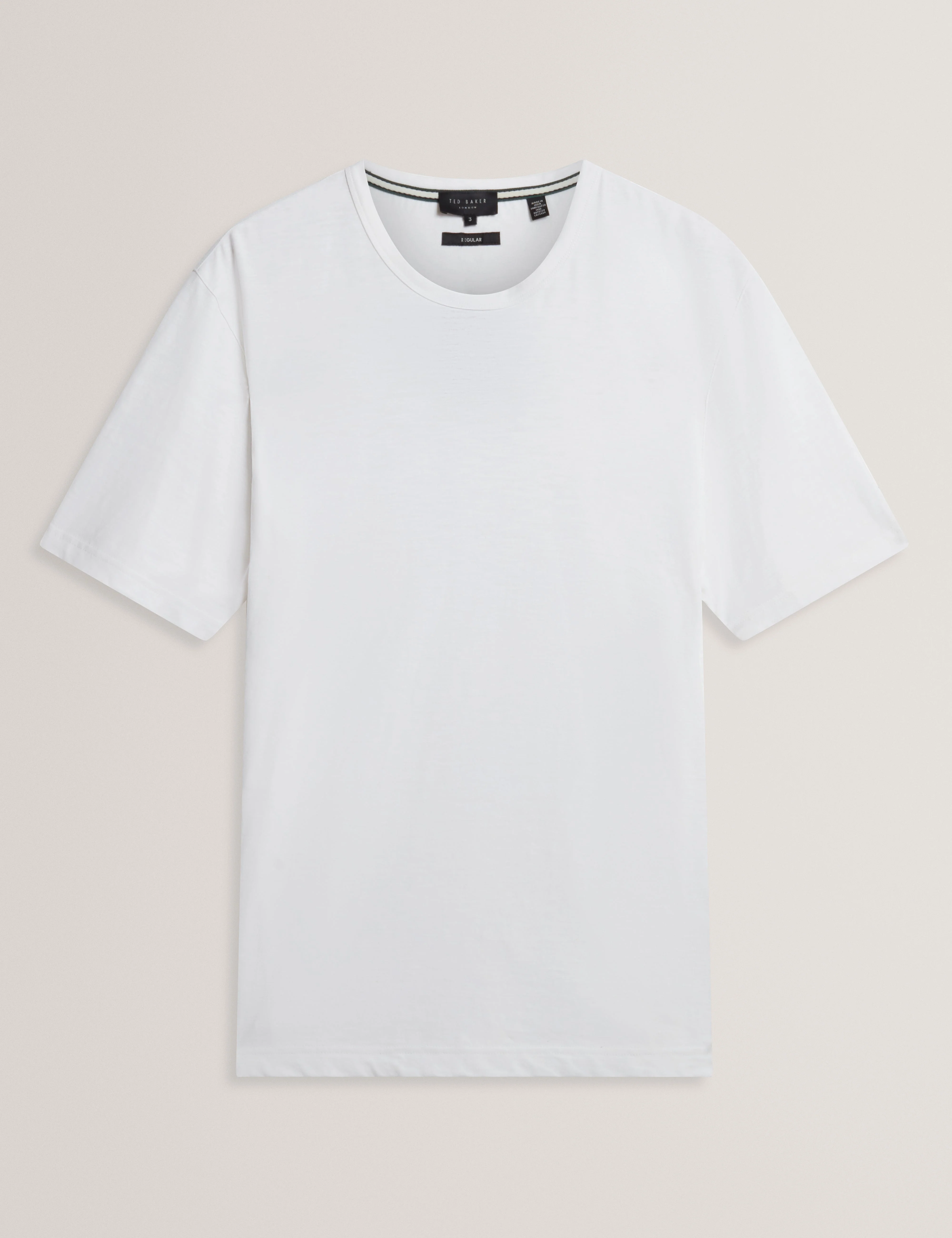 Bartol Short Sleeve Regular Linen Cotton T-Shirt White - Image 6