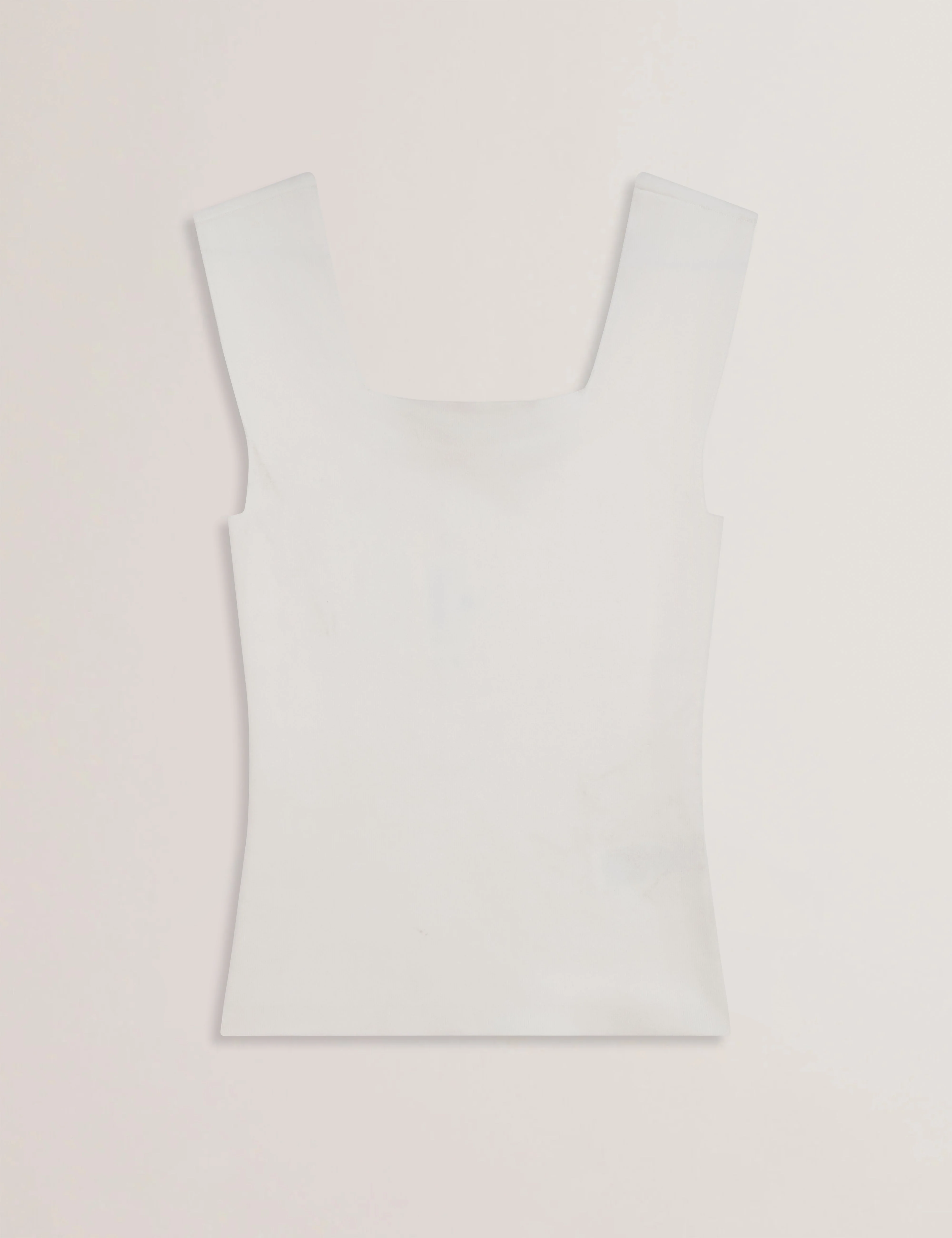 Binkkii Square Neck Sleeveless Knit Top Ivory - Image 12