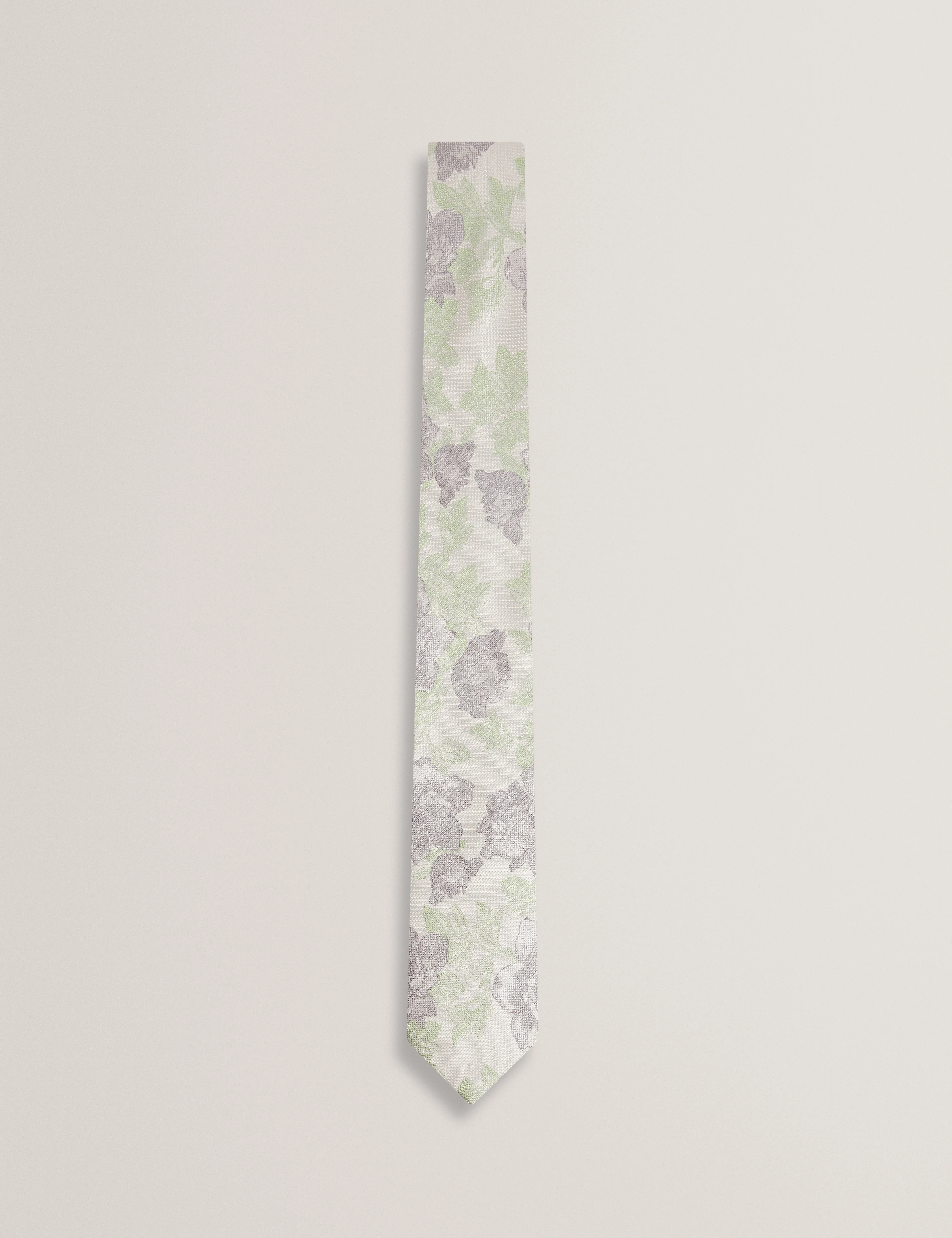 Bitonte Jacquard Floral Silk Tie Blue