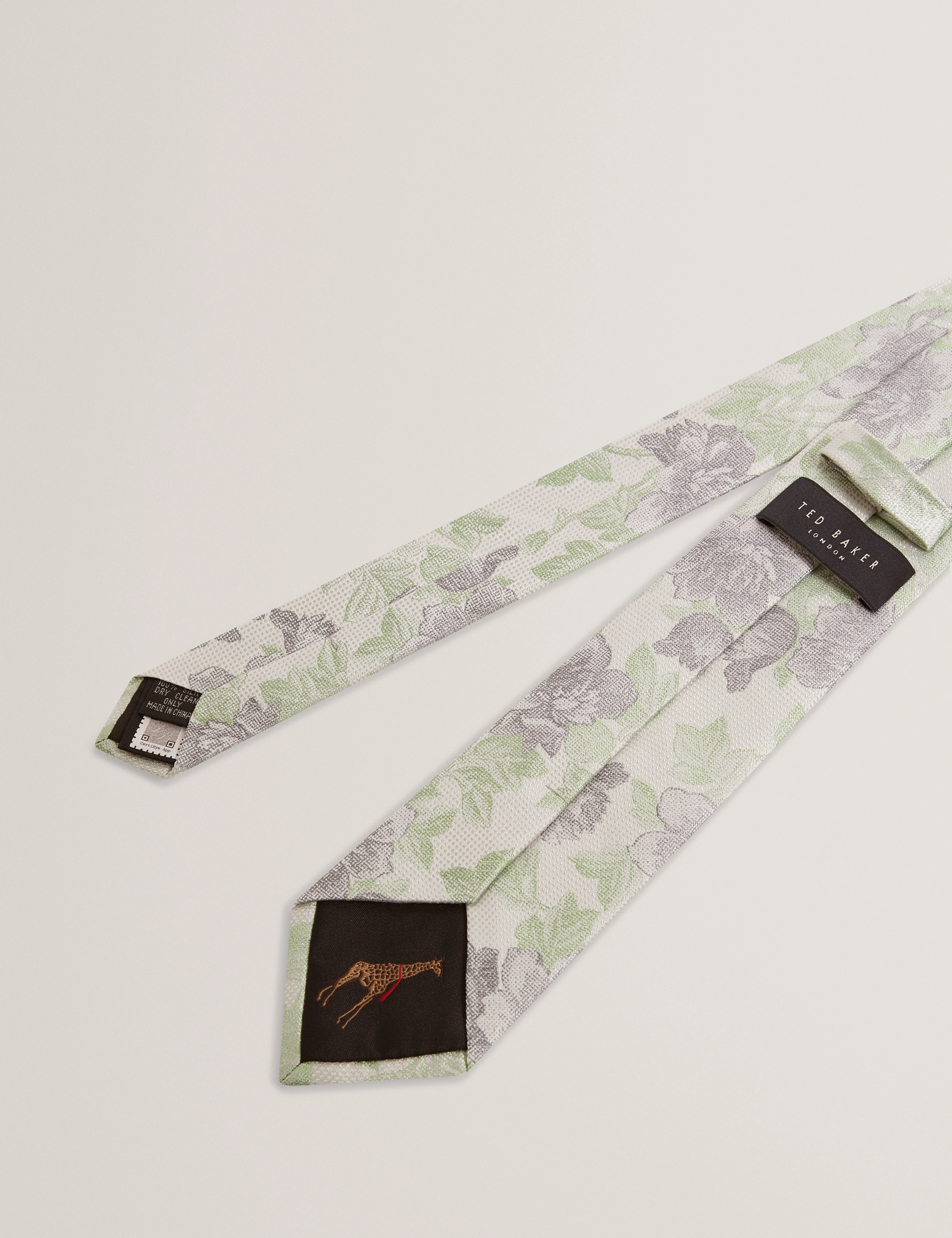 Bitonte Jacquard Floral Silk Tie Blue - Image 3