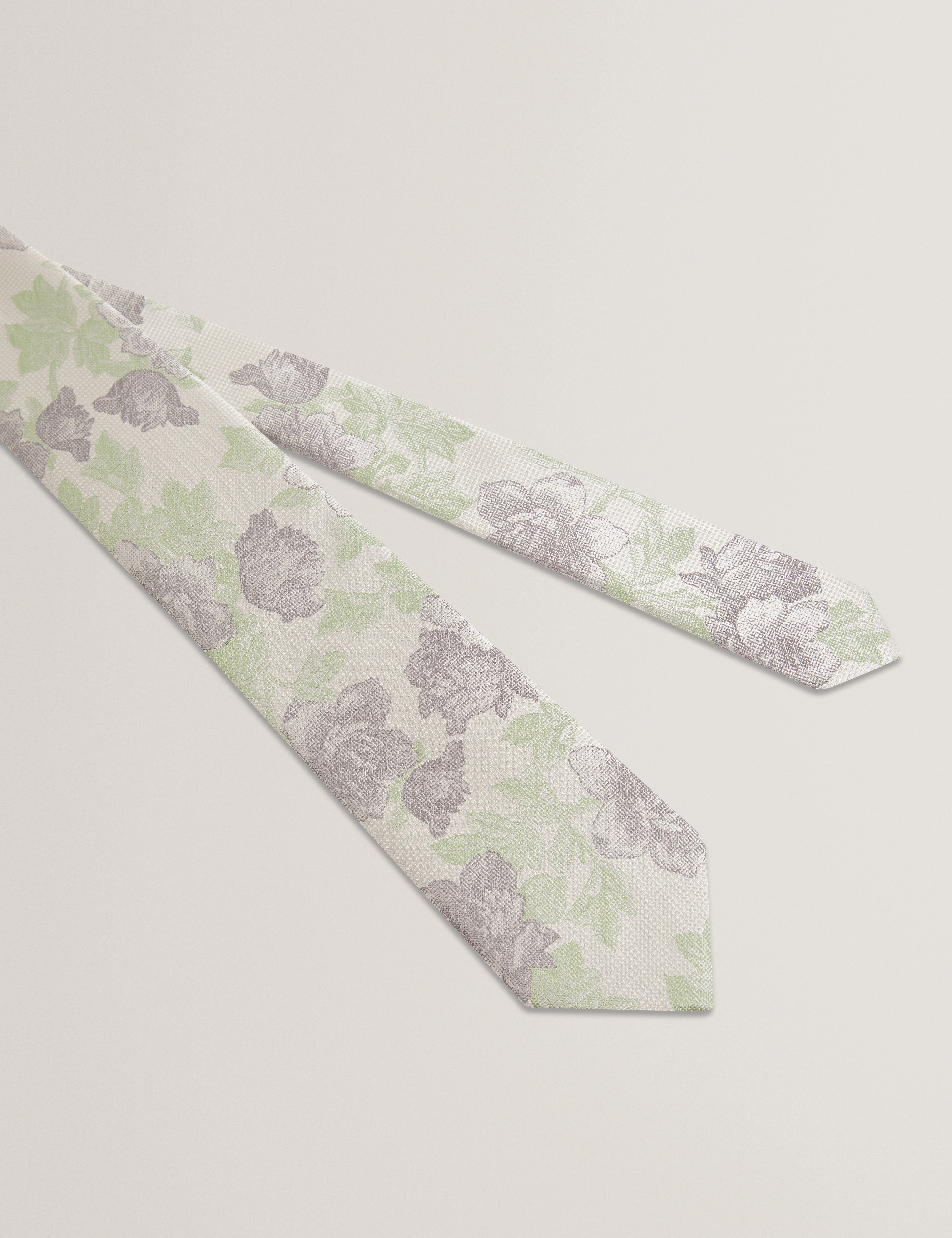 Bitonte Jacquard Floral Silk Tie Blue - Image 4