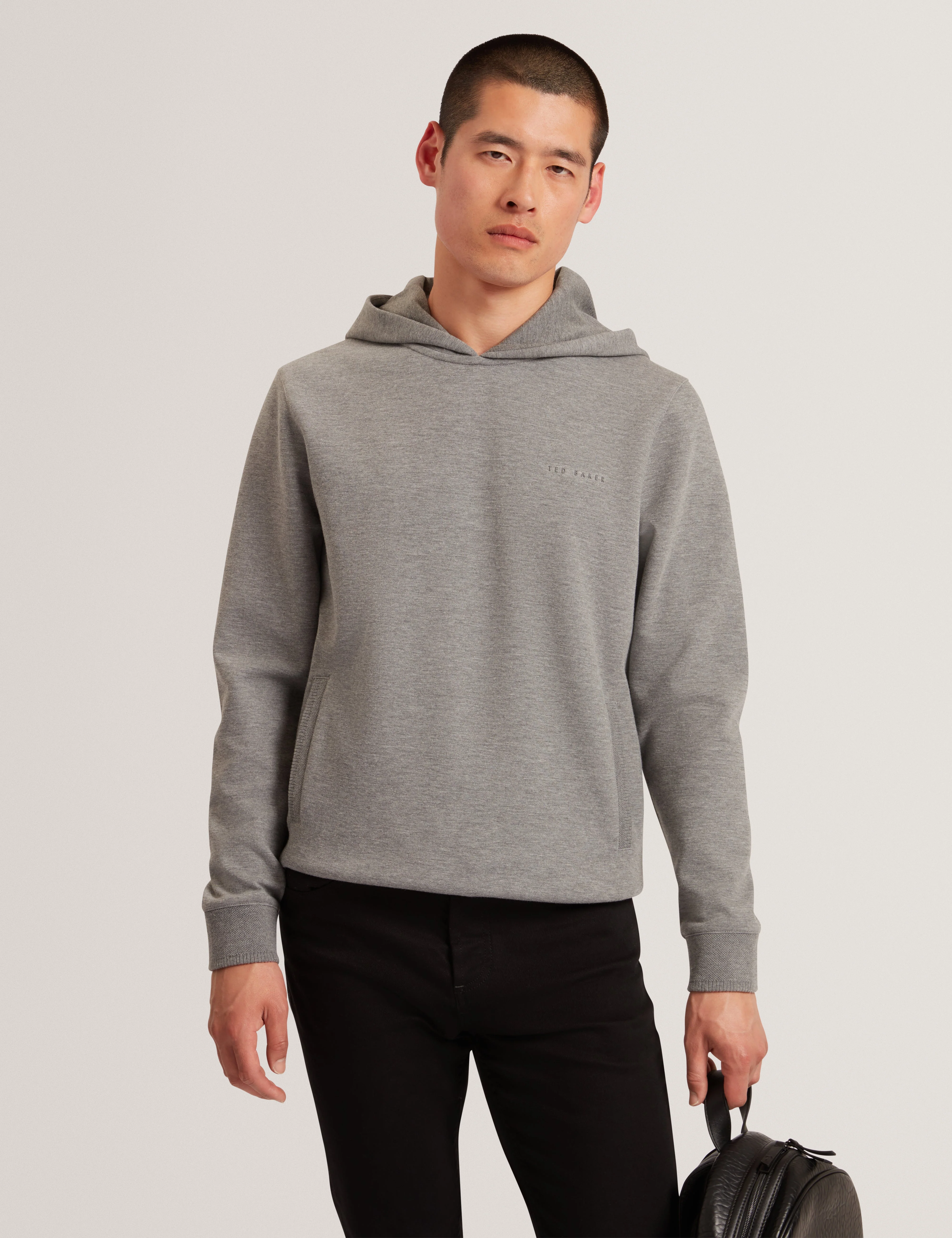 Boids Branded Honeycomb Trim Hoodie Mid-Grey
