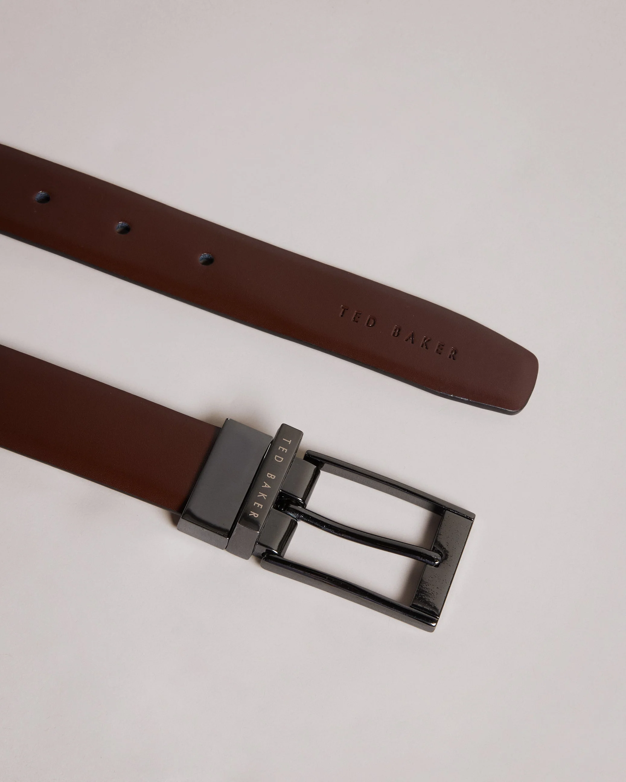 Breemer Reversible Leather Belt Brn-Choc - Image 3