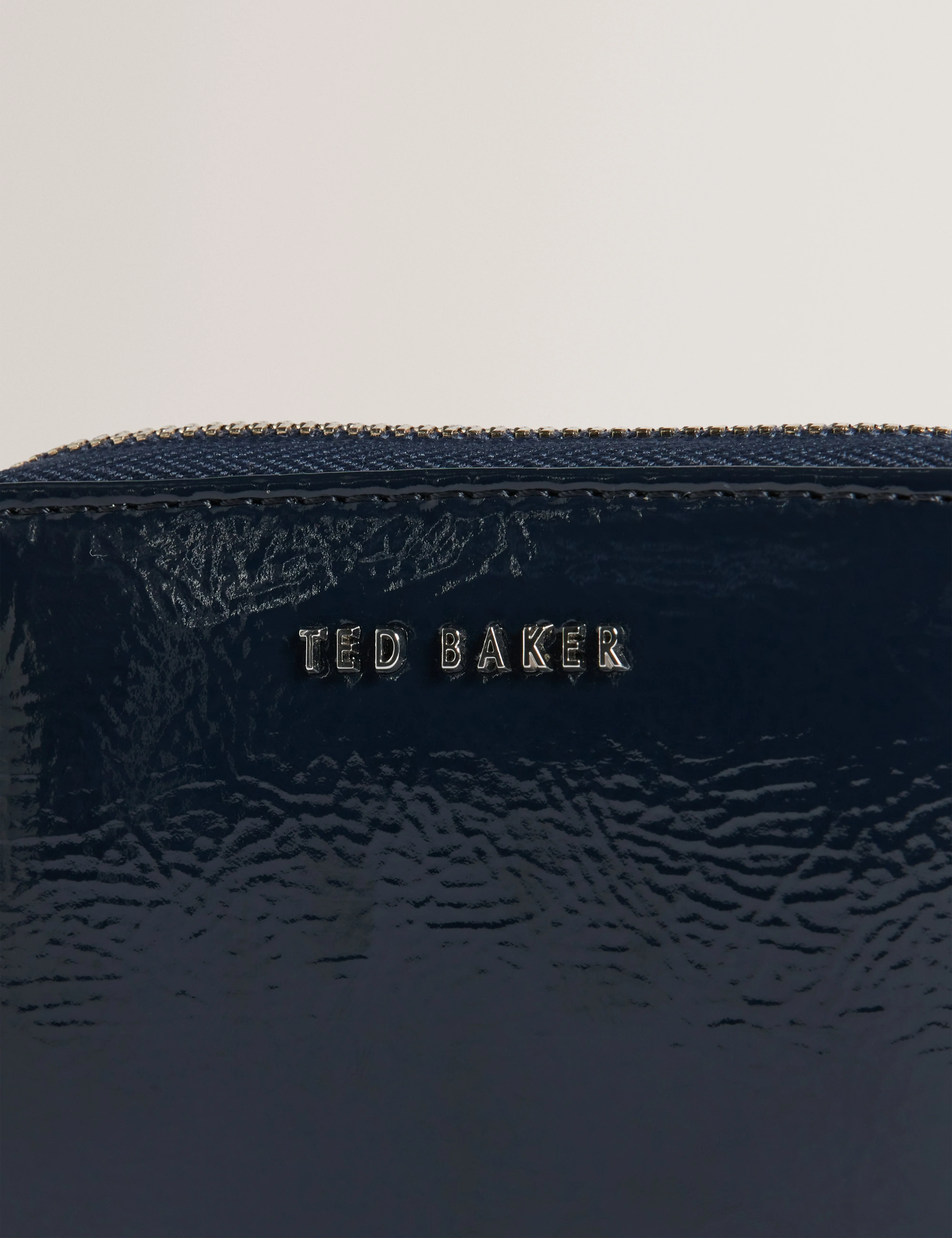 Cailee Small Crinkle Zip Around Purse Navy - Image 2