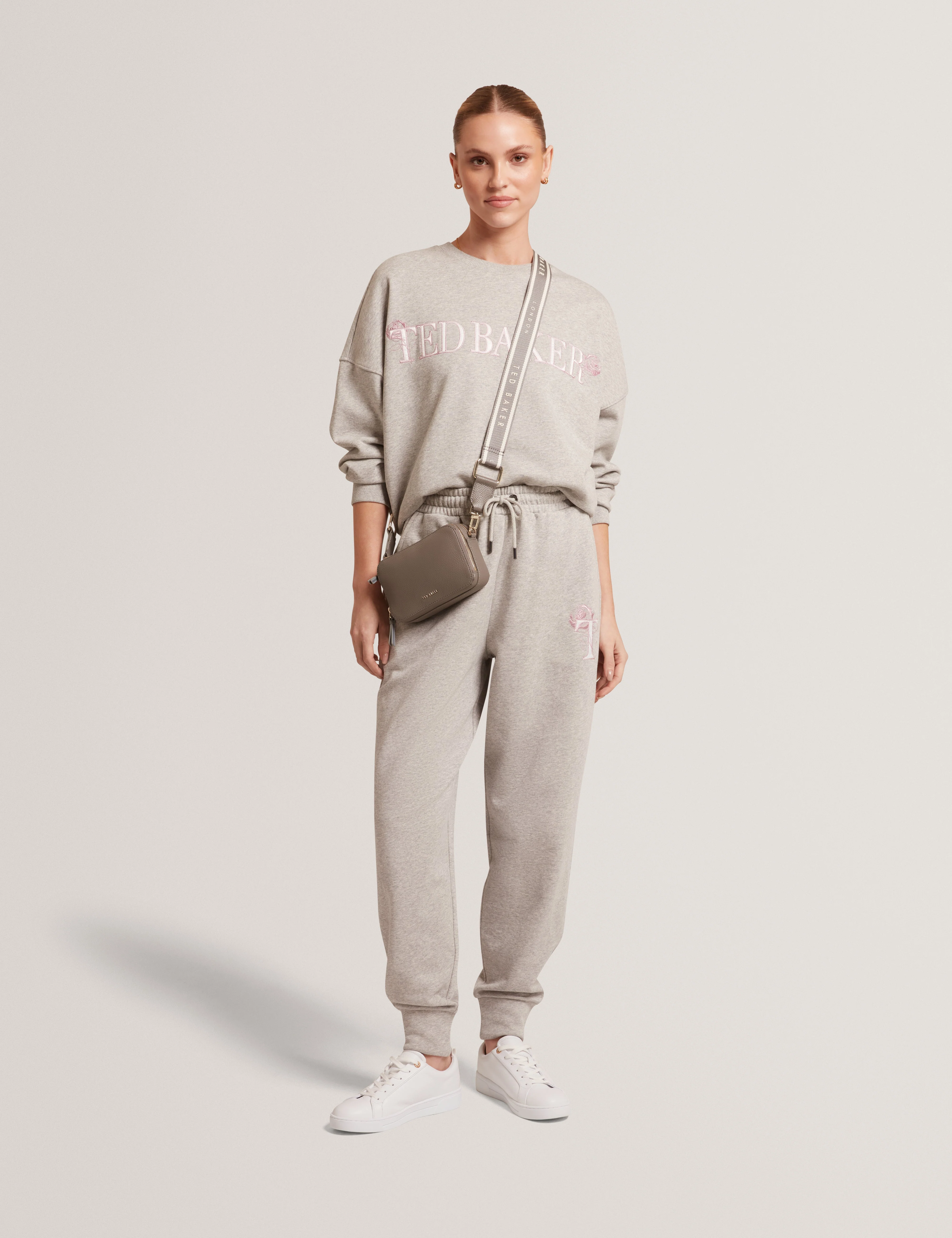 Calytri T Branded Barrel Leg Jogger Grey