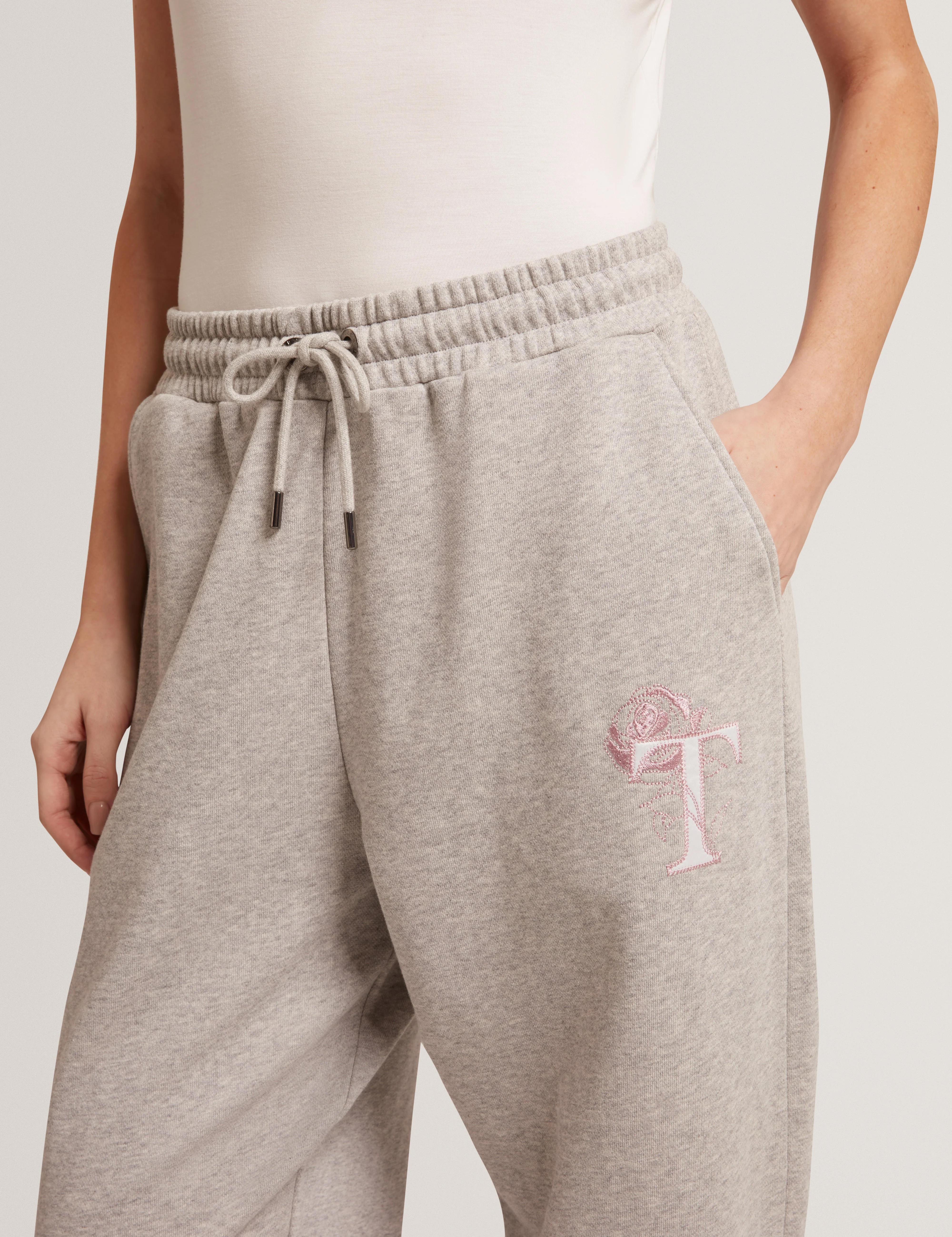 Calytri T Branded Barrel Leg Jogger Grey - Image 4