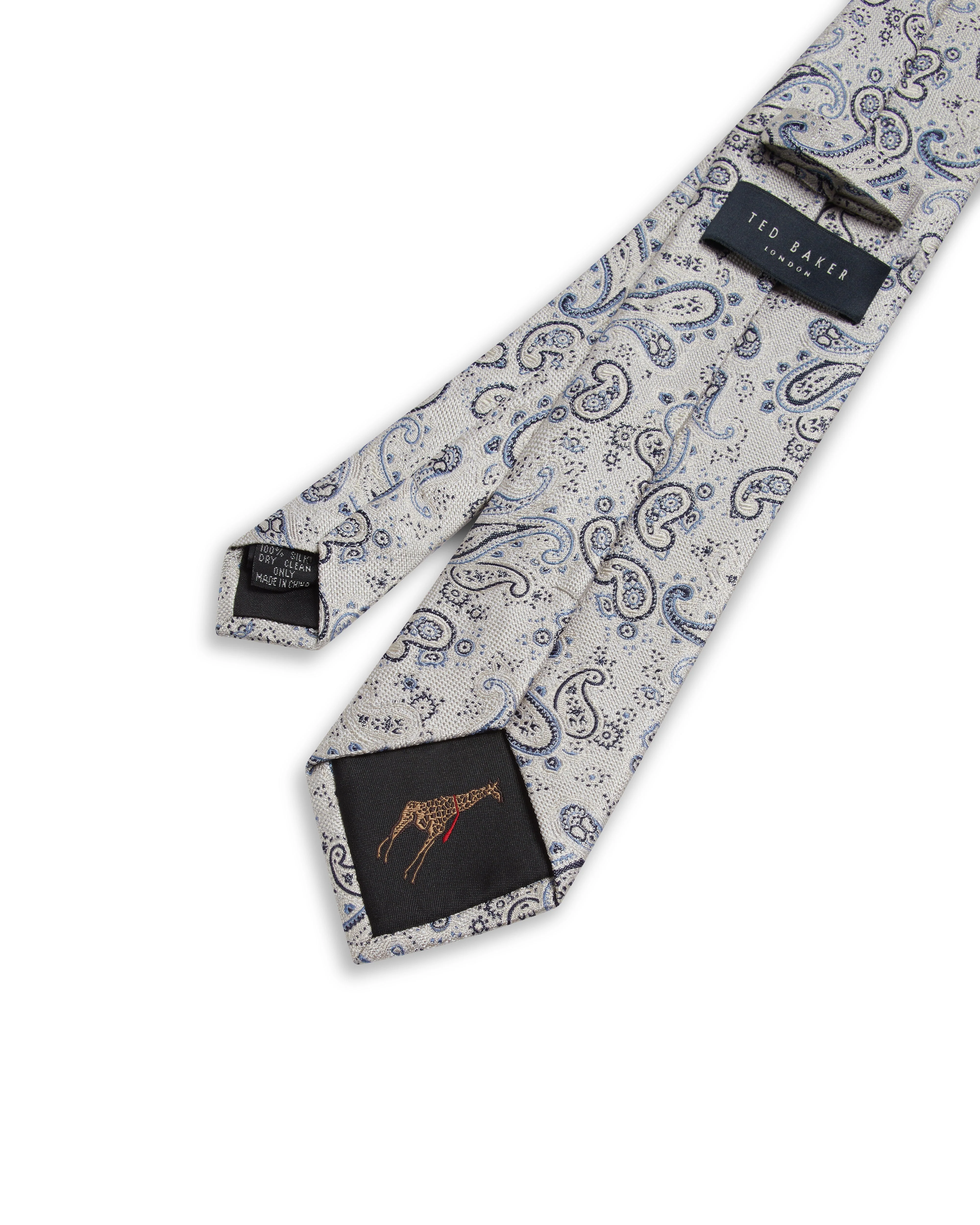 Cassino Jacquard Paisley Silk Tie Sky-Blue