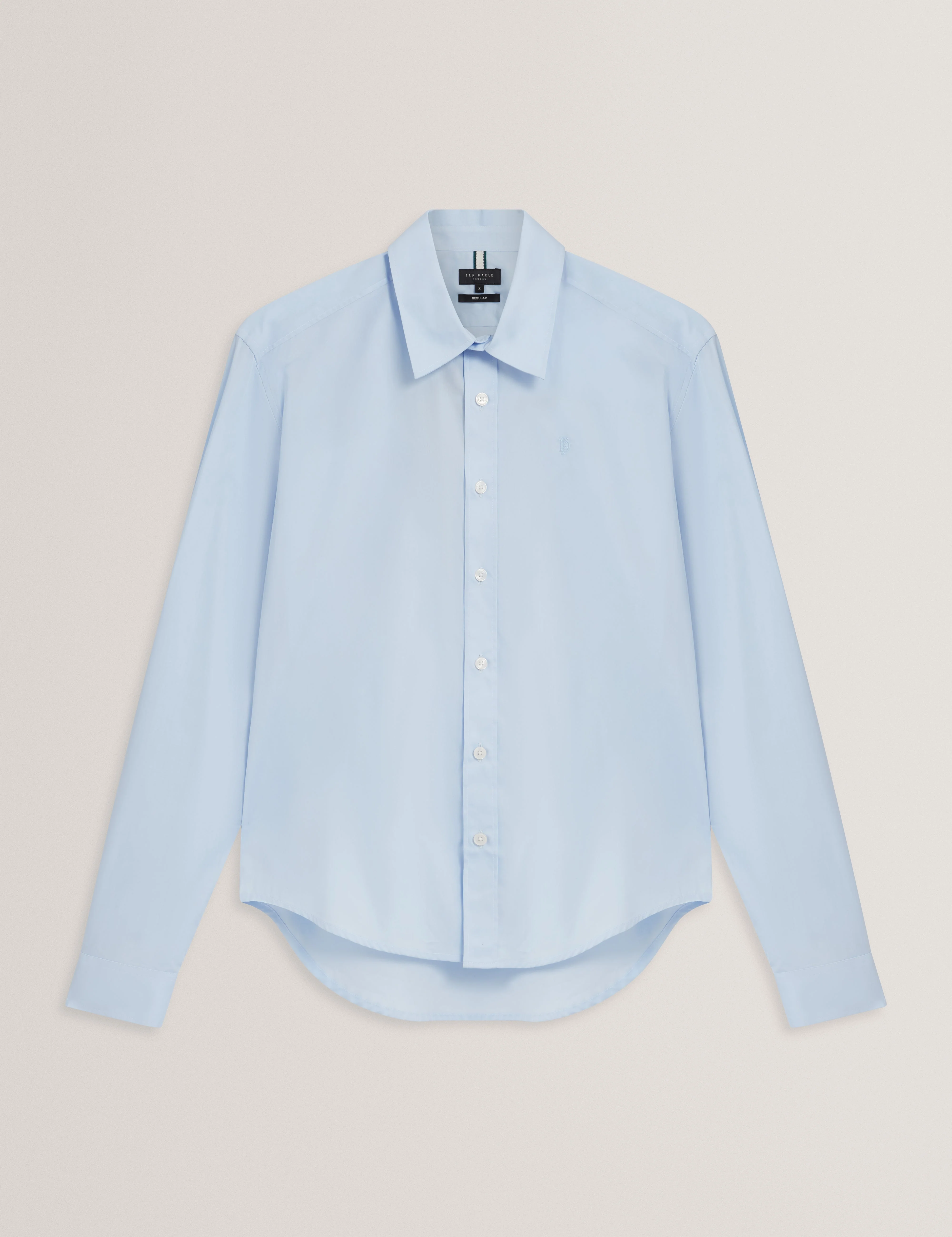Cebu Long Sleeve Regular Fit Plain Cotton Shirt Lt-Blue