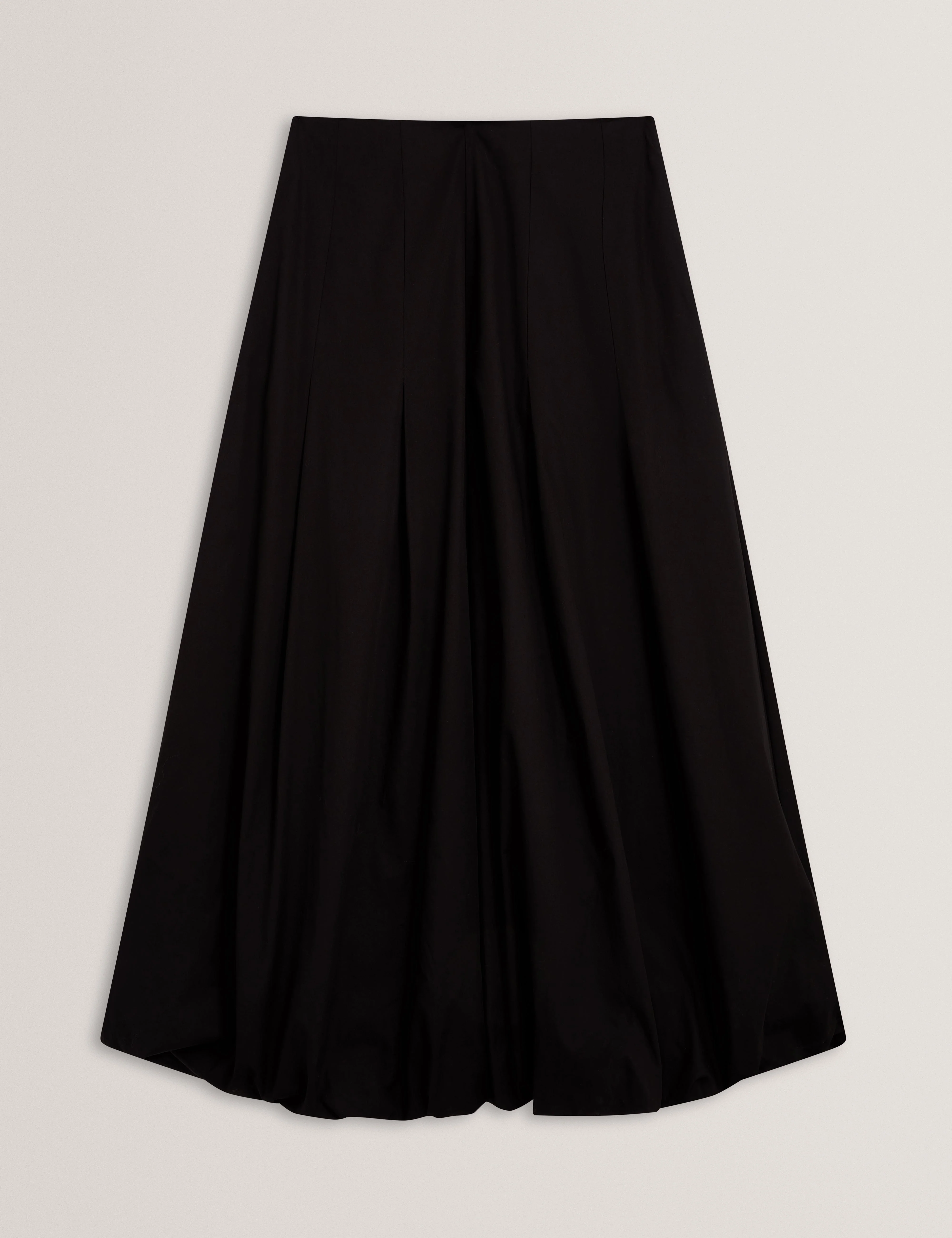 Cinnaba Seam Detail Bubble Midi Skirt Black - Image 2