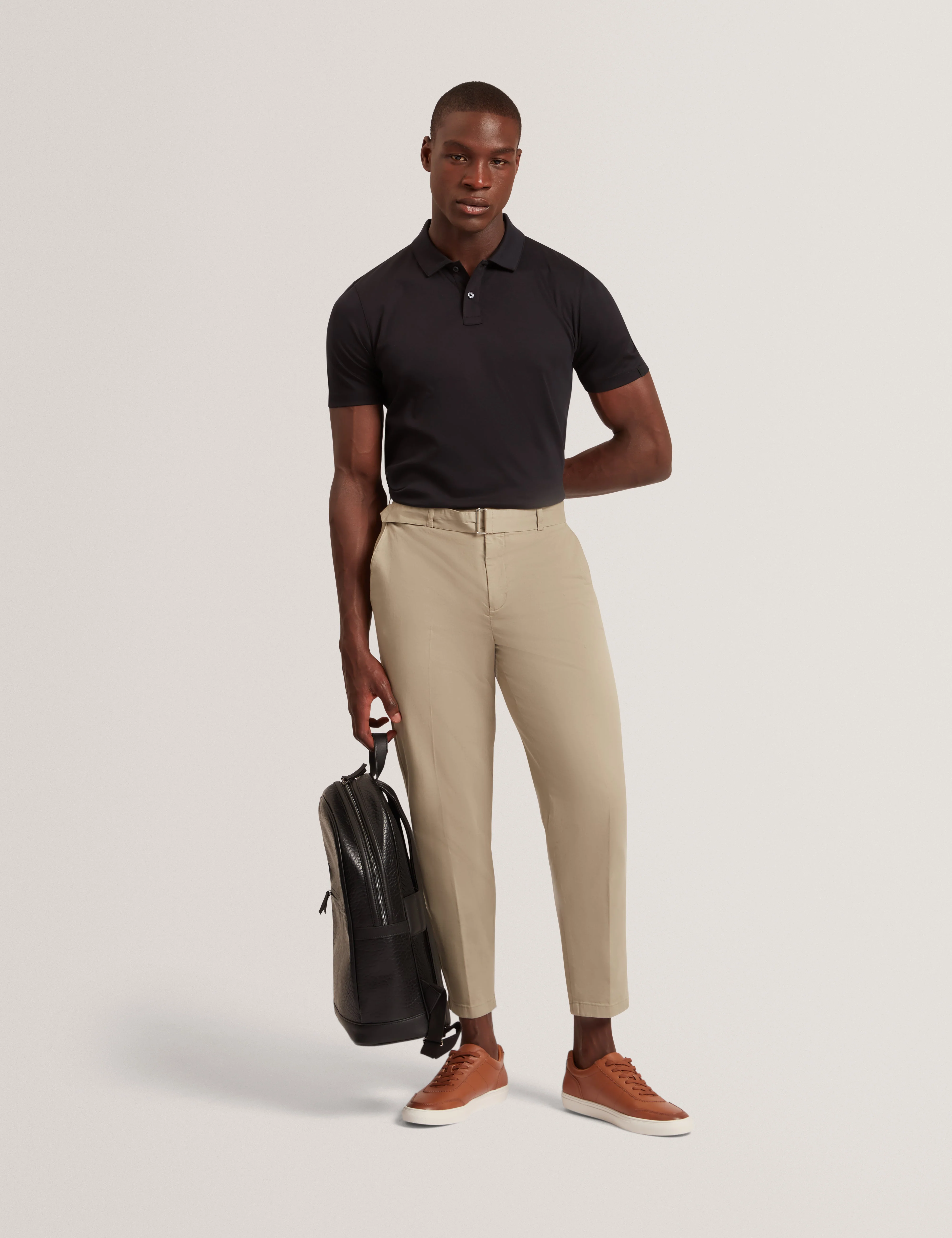 Connall Ss Regular Soft Touch Polo Black - Image 2