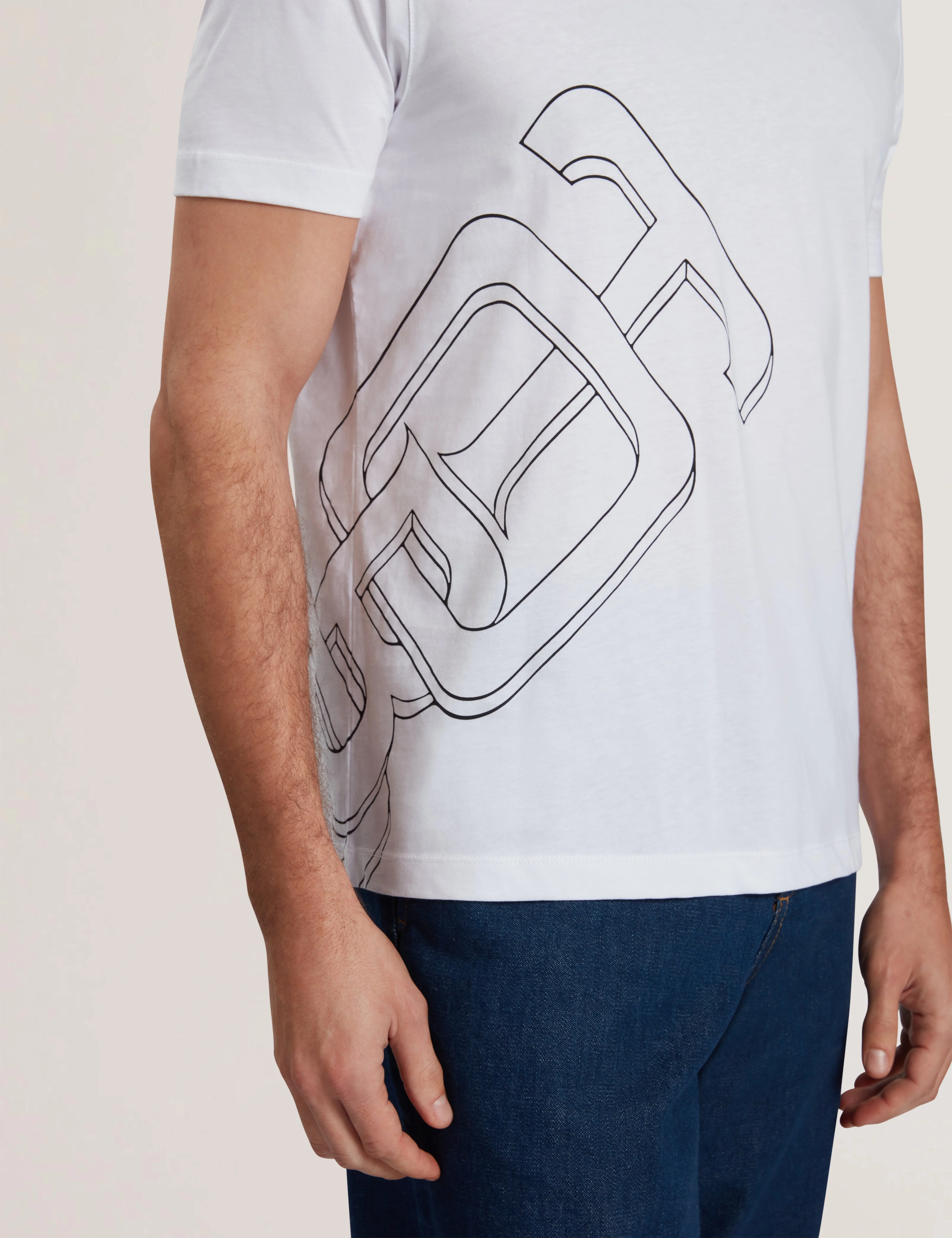 Craigey Short Sleeve Branded Graphic T-Shirt White - Image 4