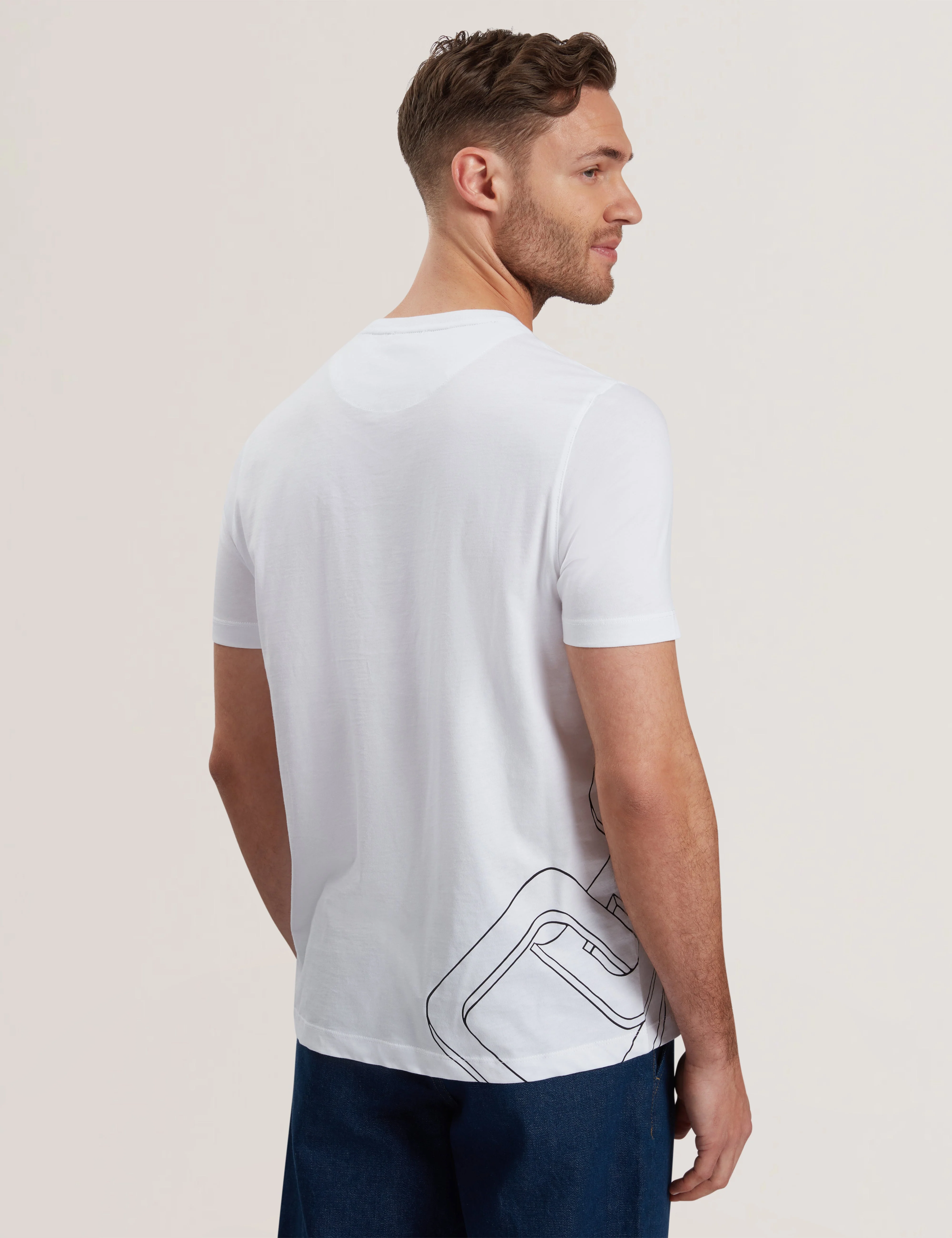 Craigey Short Sleeve Branded Graphic T-Shirt White - Image 5