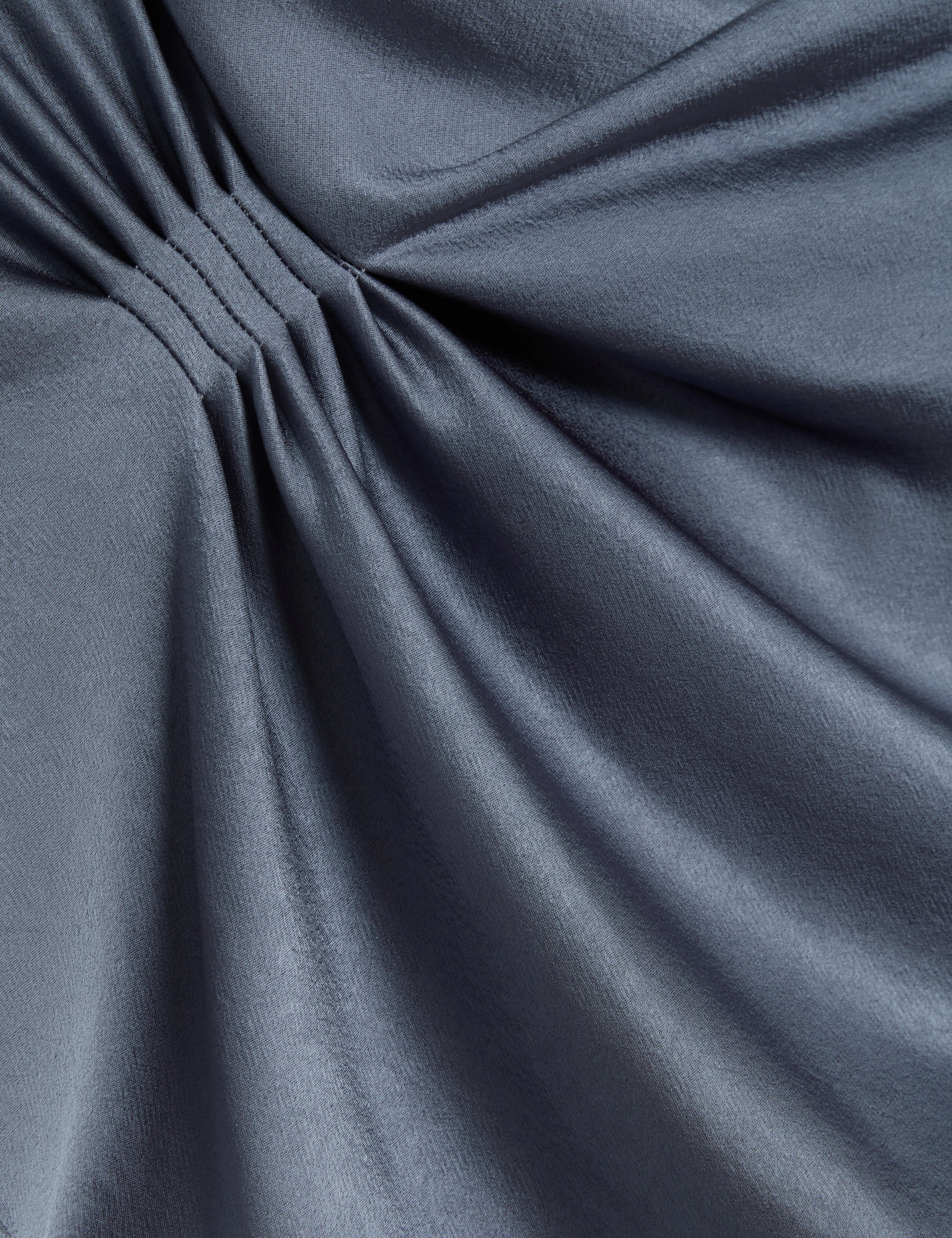 Dascha Draped Neck Bias Midi Dress Grey - Image 3