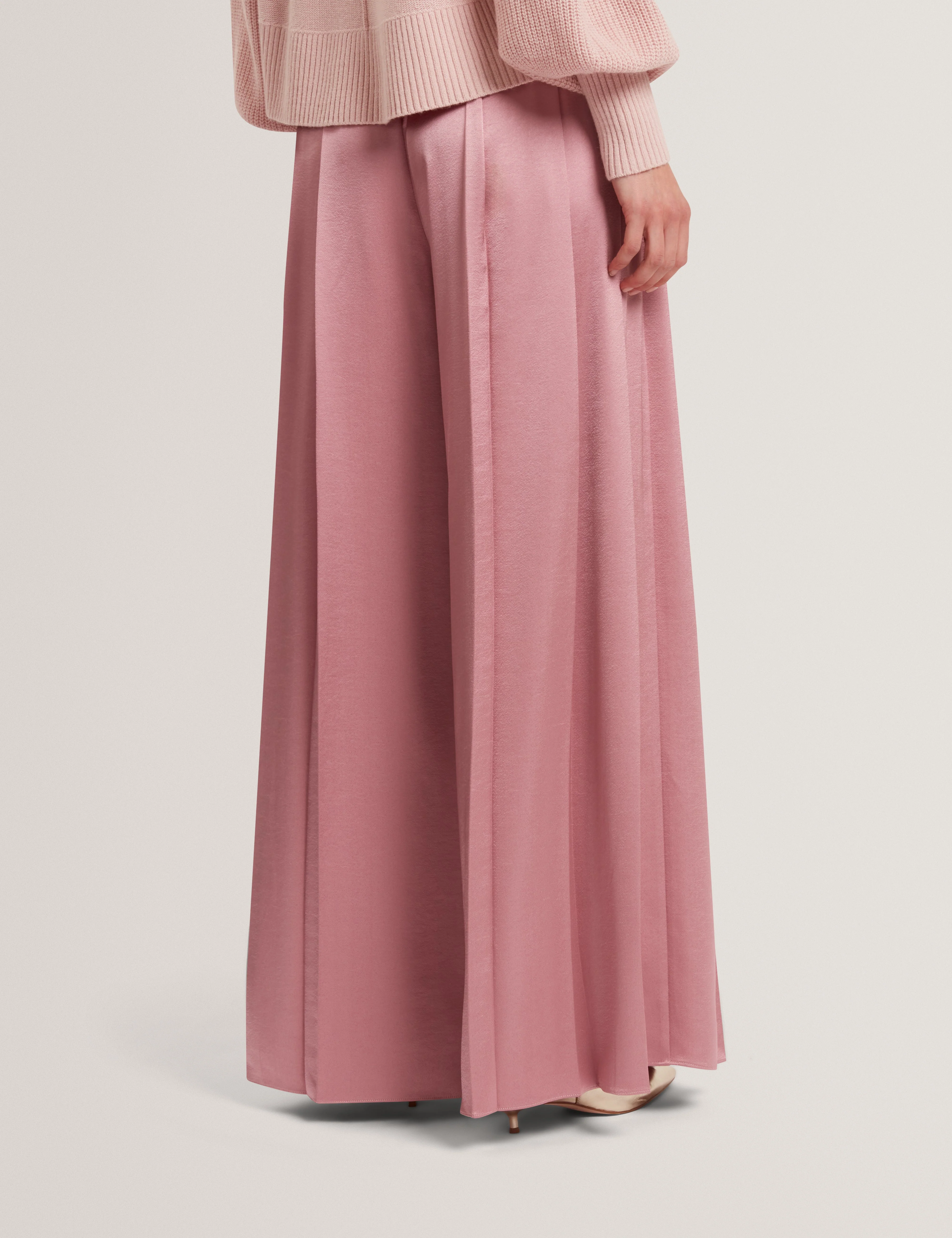 Duuva Box Pleat Wide Leg Trouser Mid-Pink - Image 5