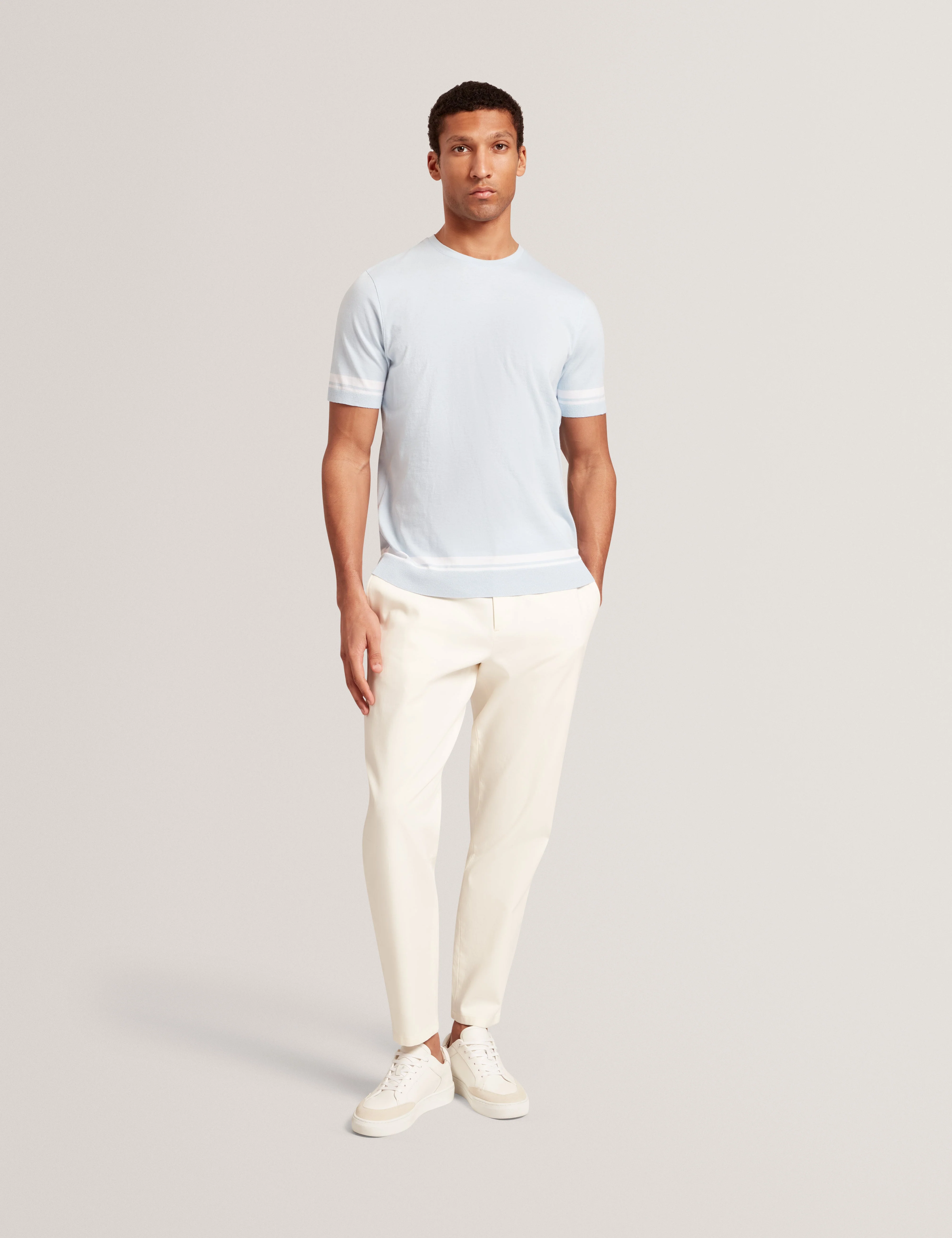 Eauts Short Sleeve Ribstart T-Shirt Pl-Blue - Image 6