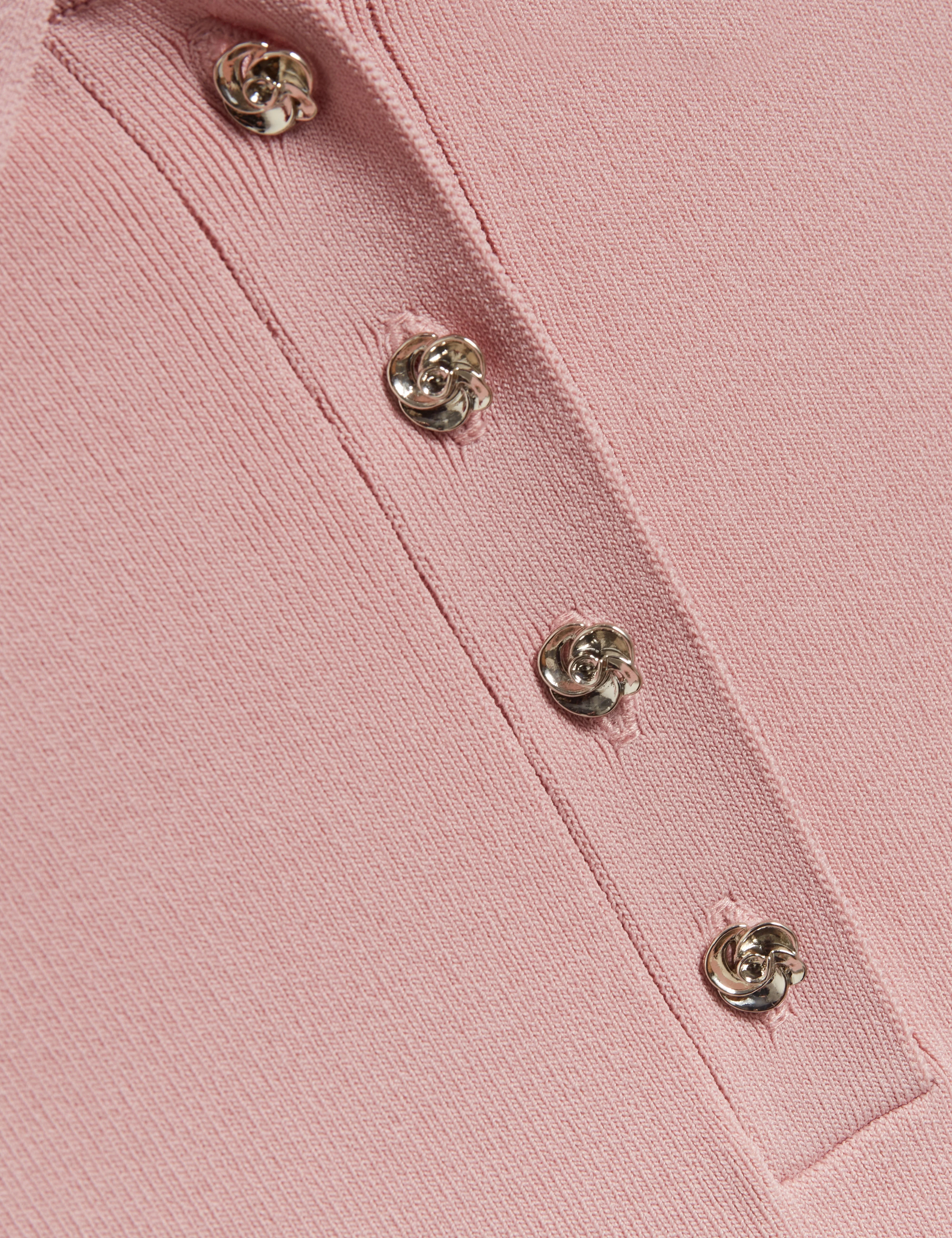 Elbeth Knitted Short Sleeve Polo Dusky-Pink - Image 3