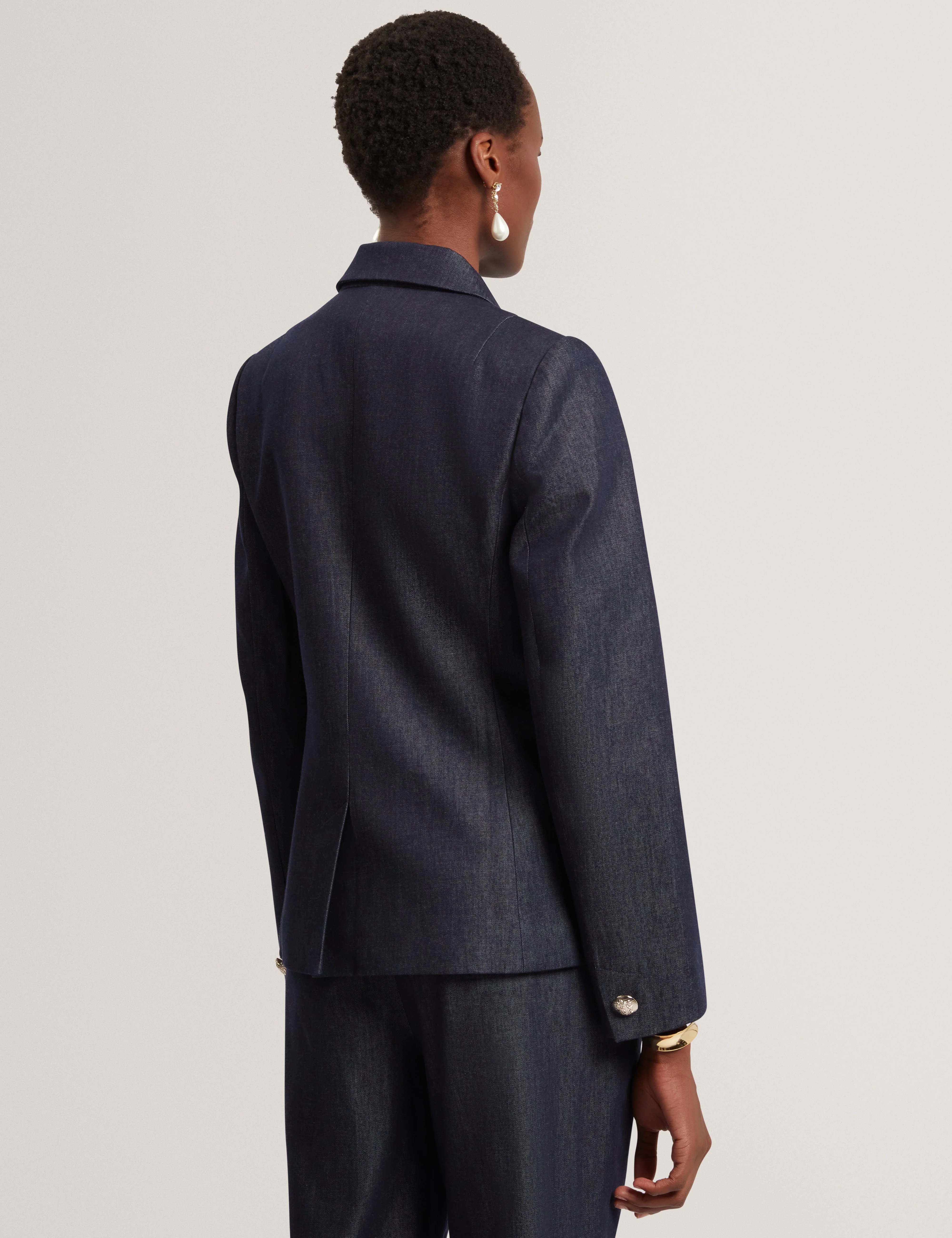 Eliviab Tailored Blazer Dk-Blue - Image 4