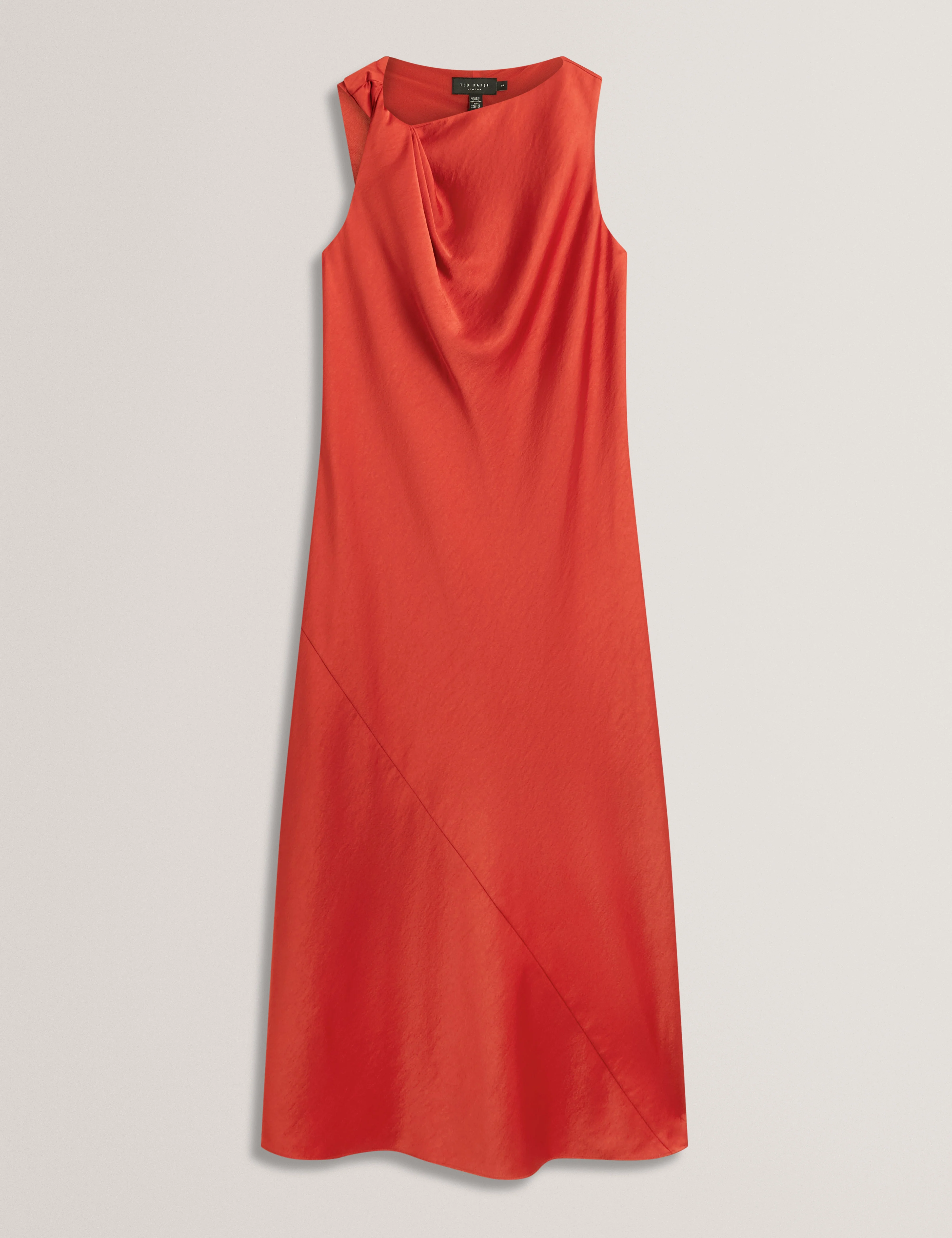 Elouize Twist Detail Midi Dress Brt-Red - Image 6