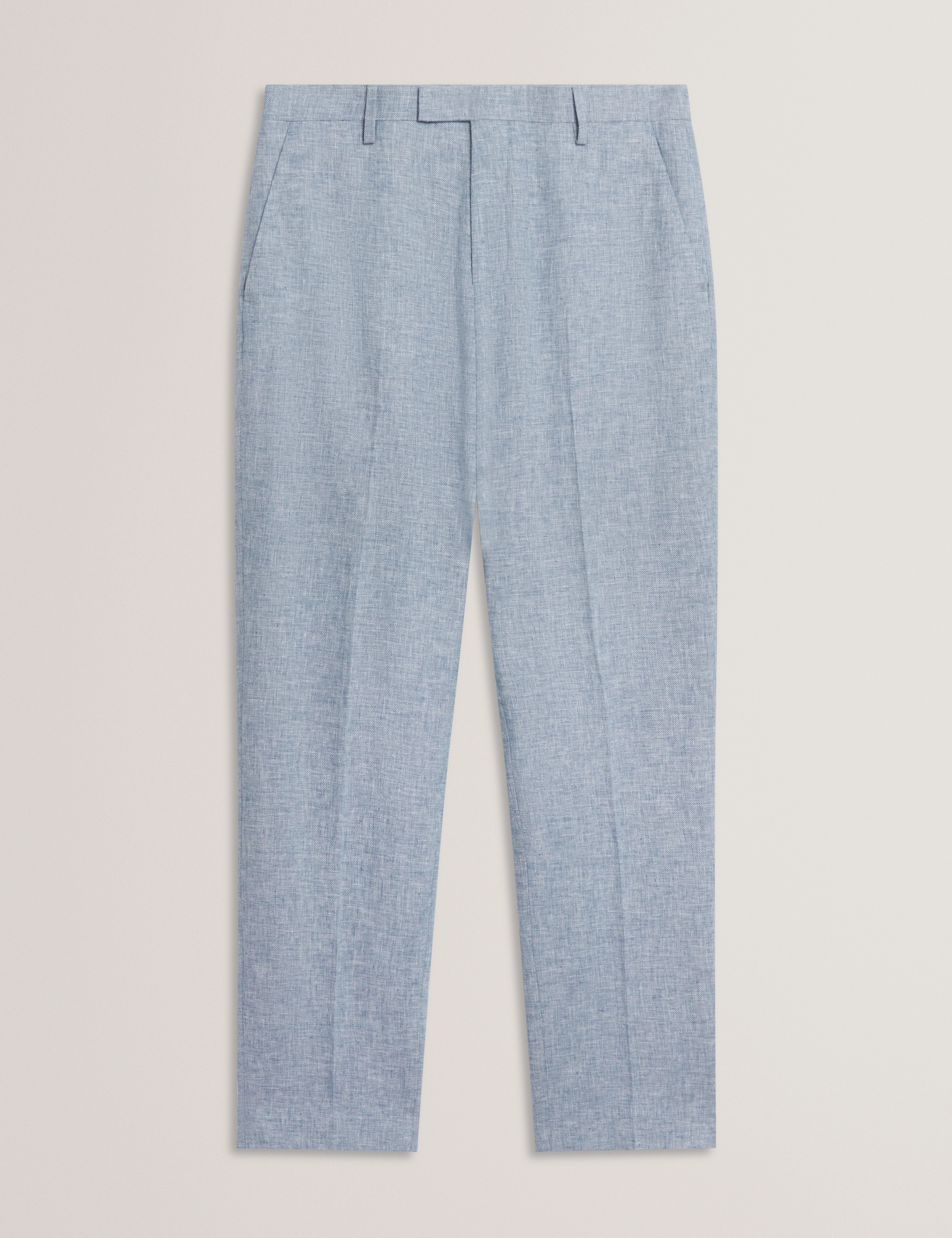 Givrant Slim Fit Linen Blend Trouser Lt-Blue - Image 6
