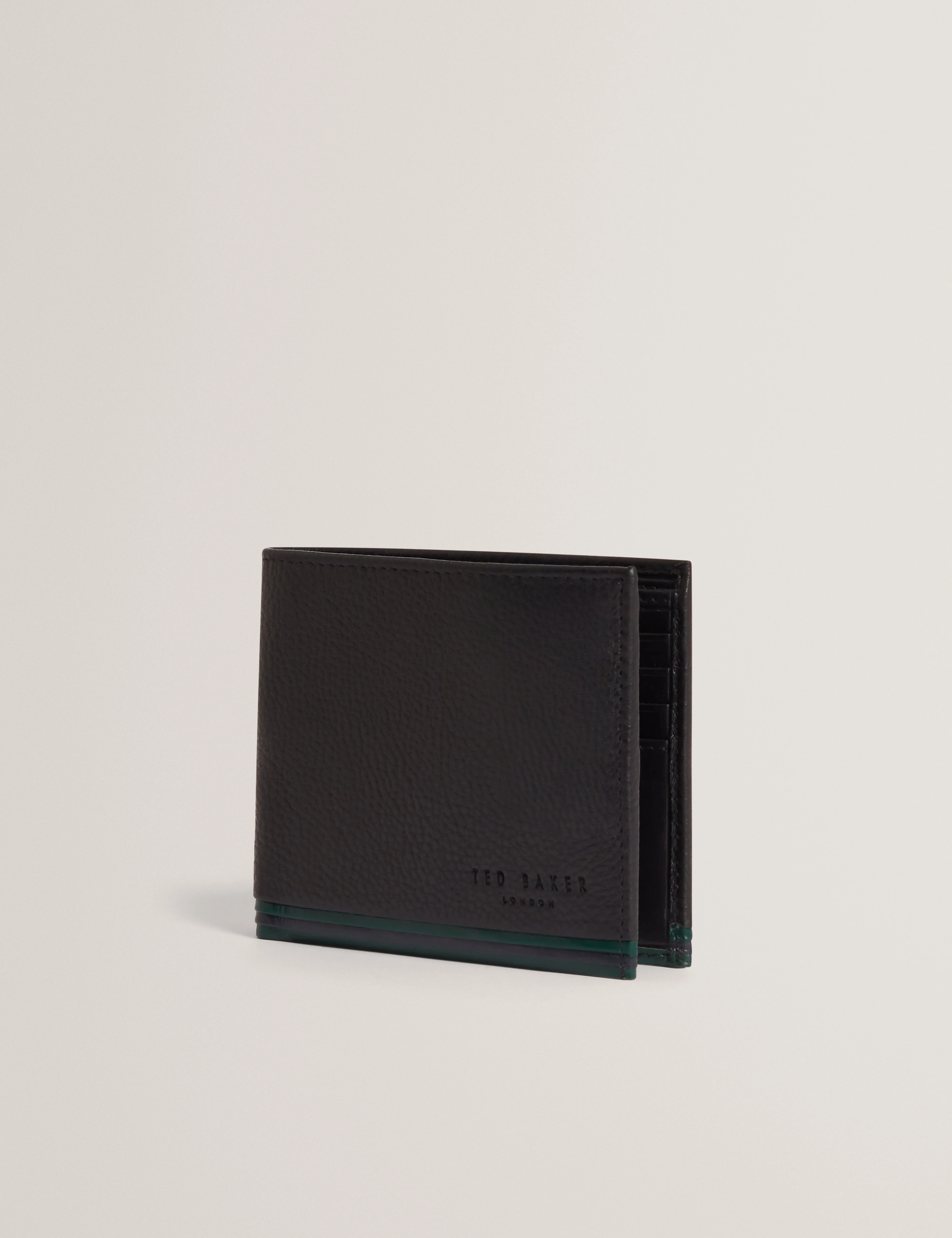 Grantts Stripe Leather Wallet Black - Image 2