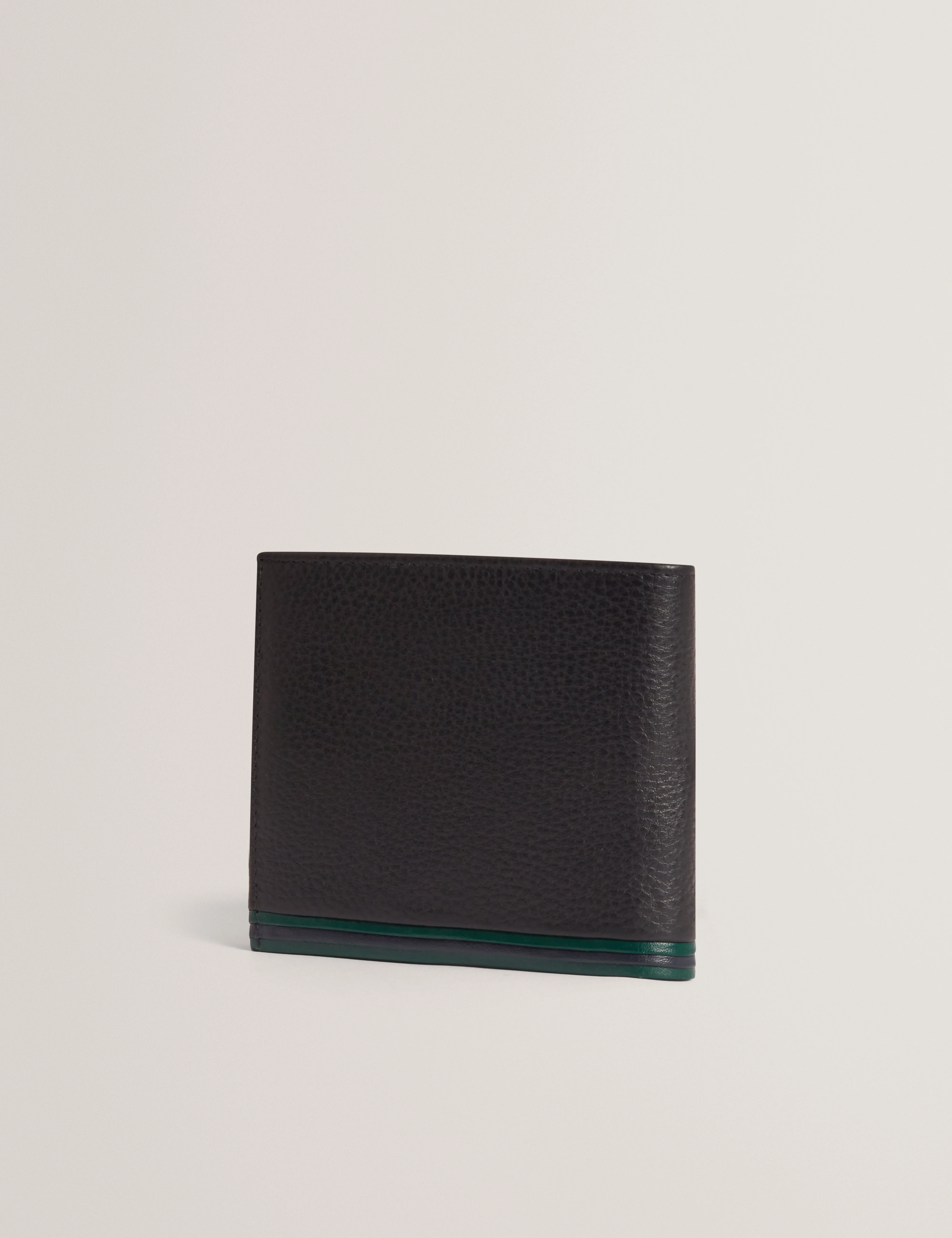 Grantts Stripe Leather Wallet Black - Image 3