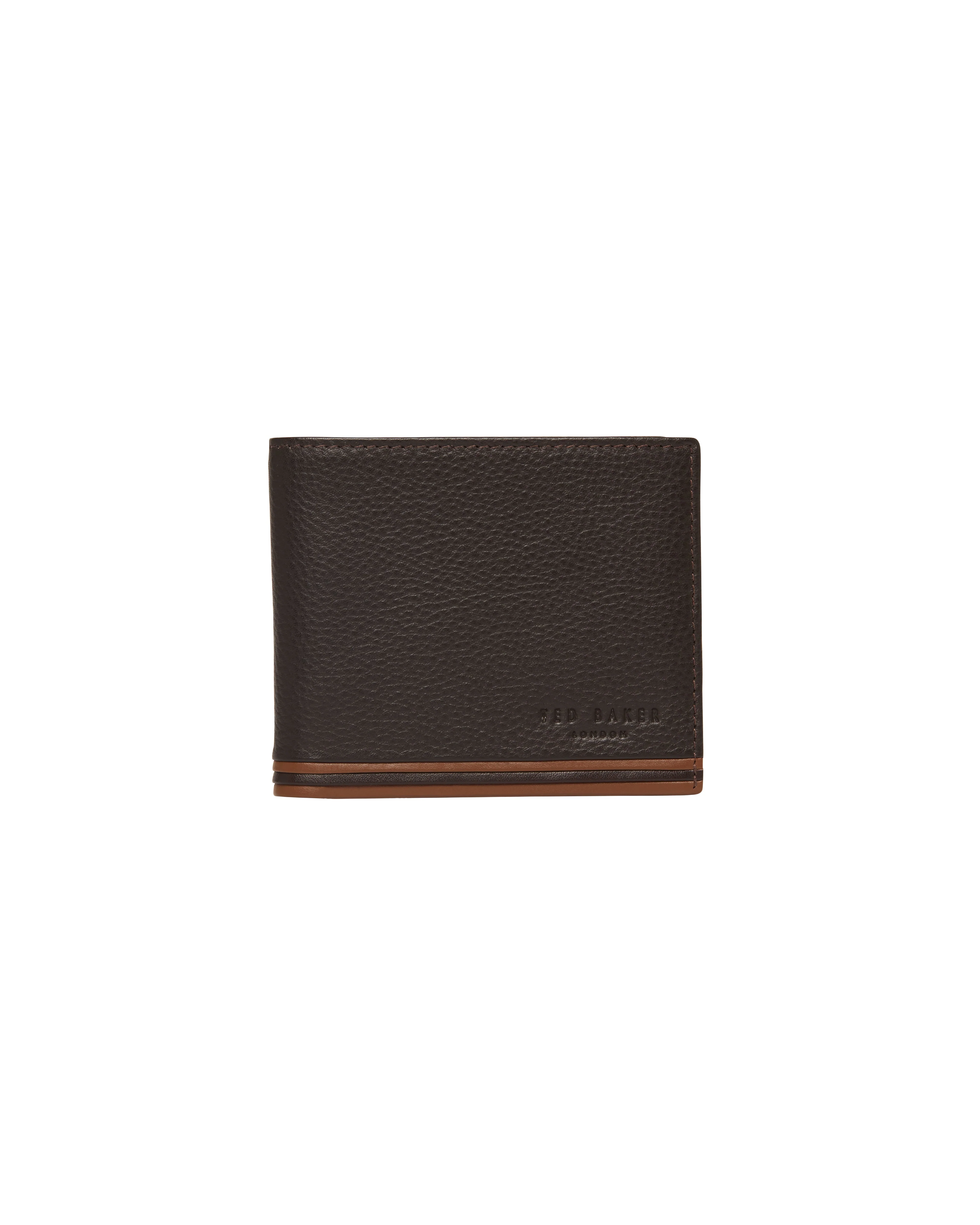 Grantts Stripe Leather Wallet Brn-Choc