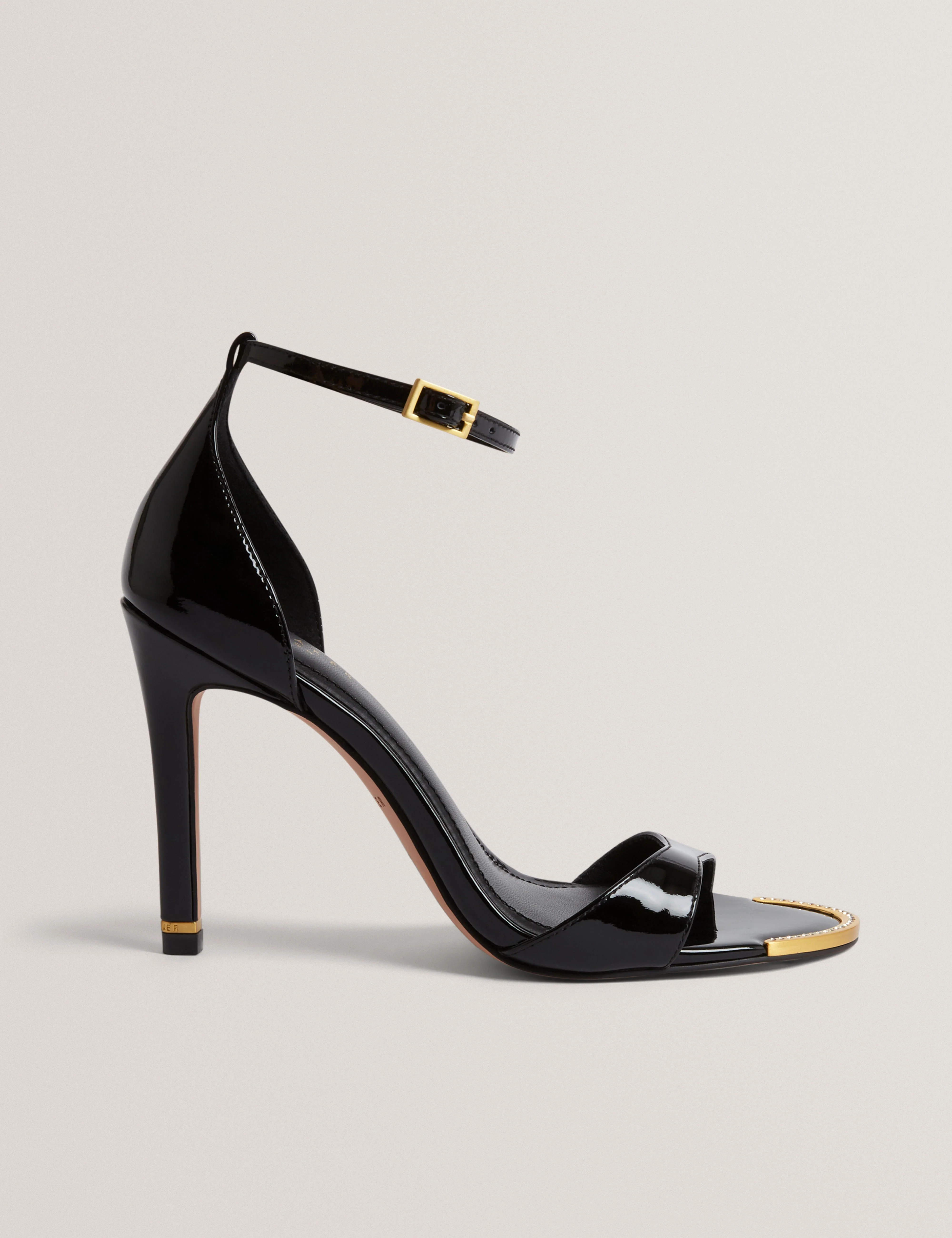 Helliy Leather Heeled Sandal Black
