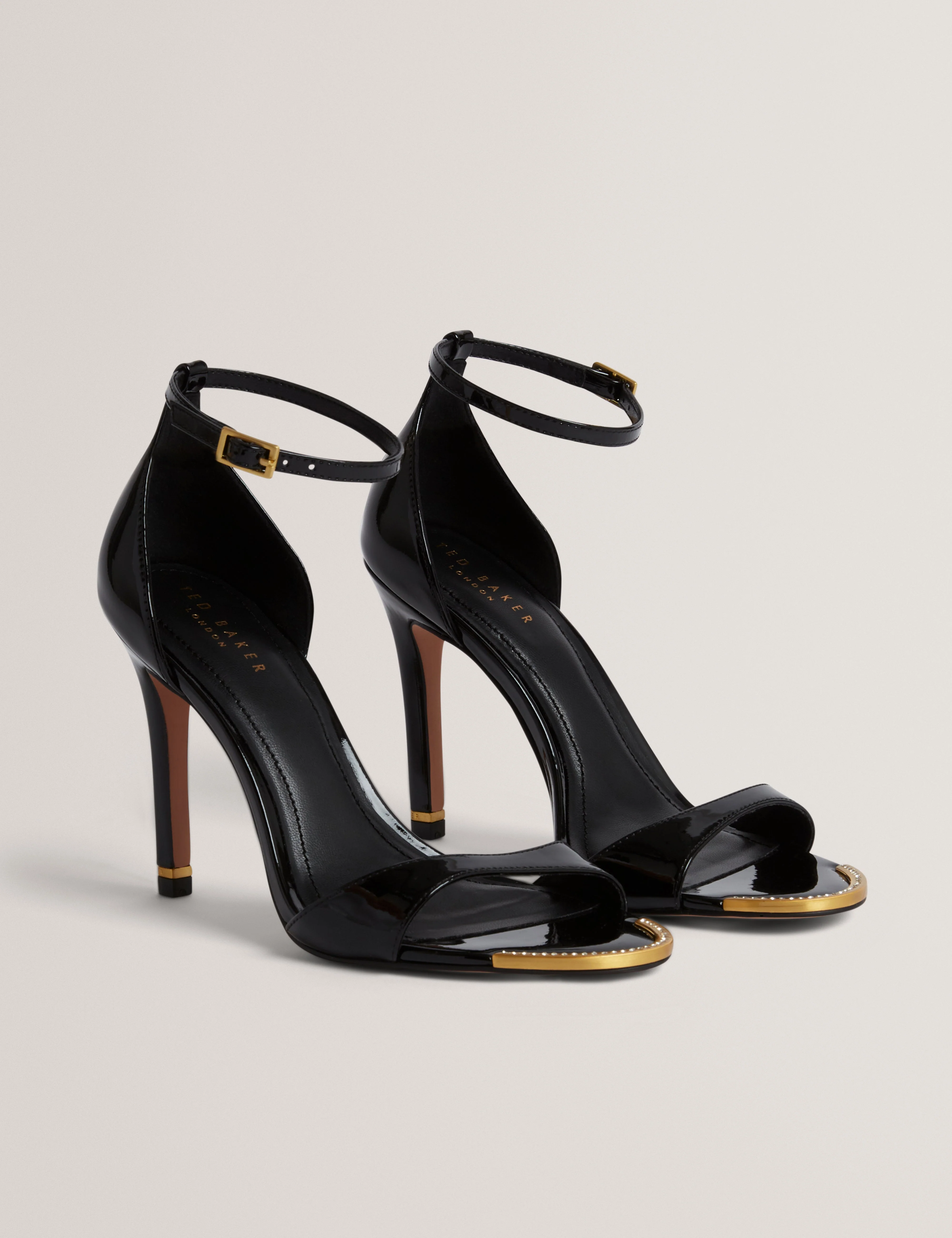 Helliy Leather Heeled Sandal Black - Image 4
