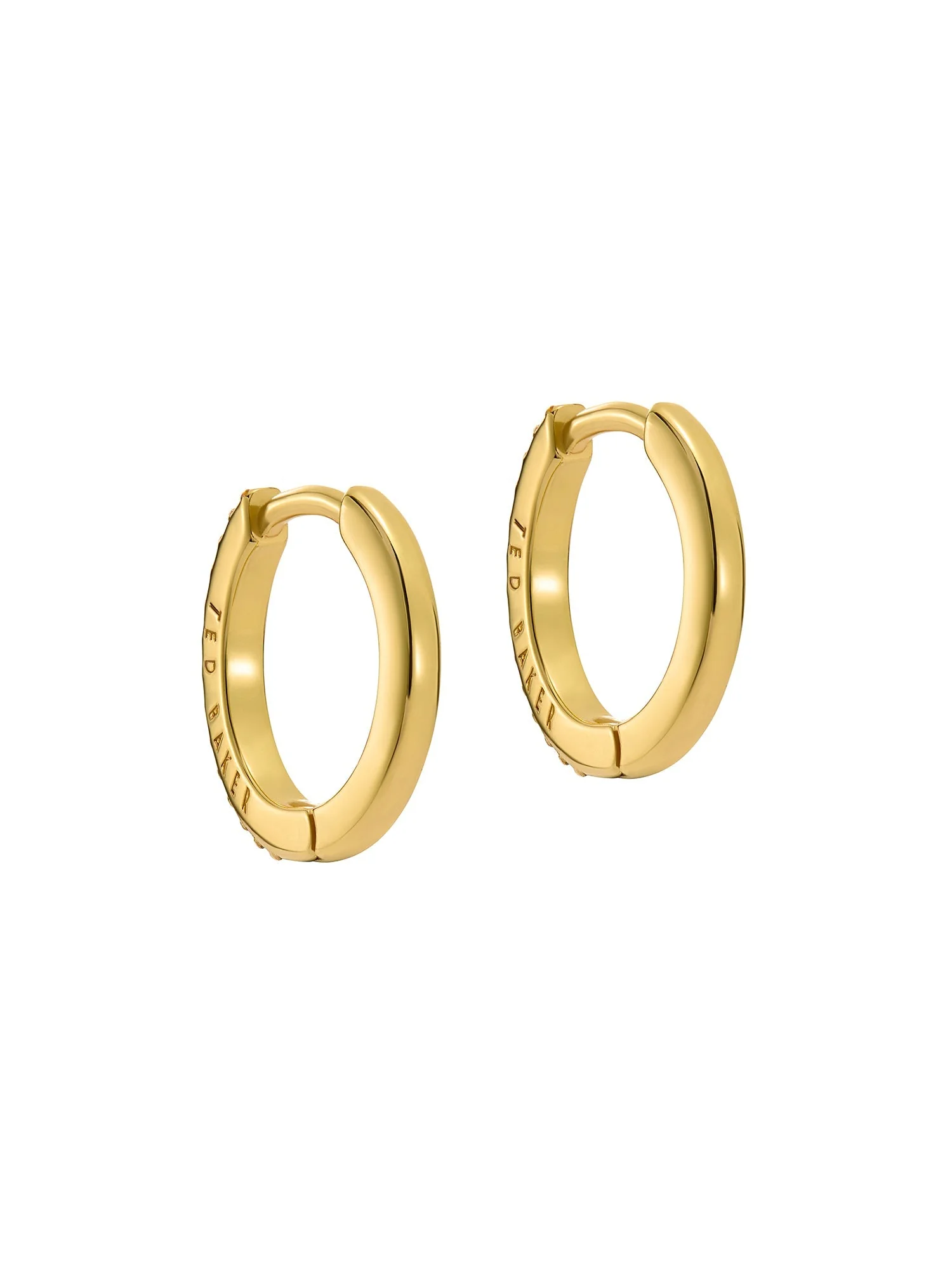 Heplie Crystal Hoop Earrings (14Mm) Gold - Image 4