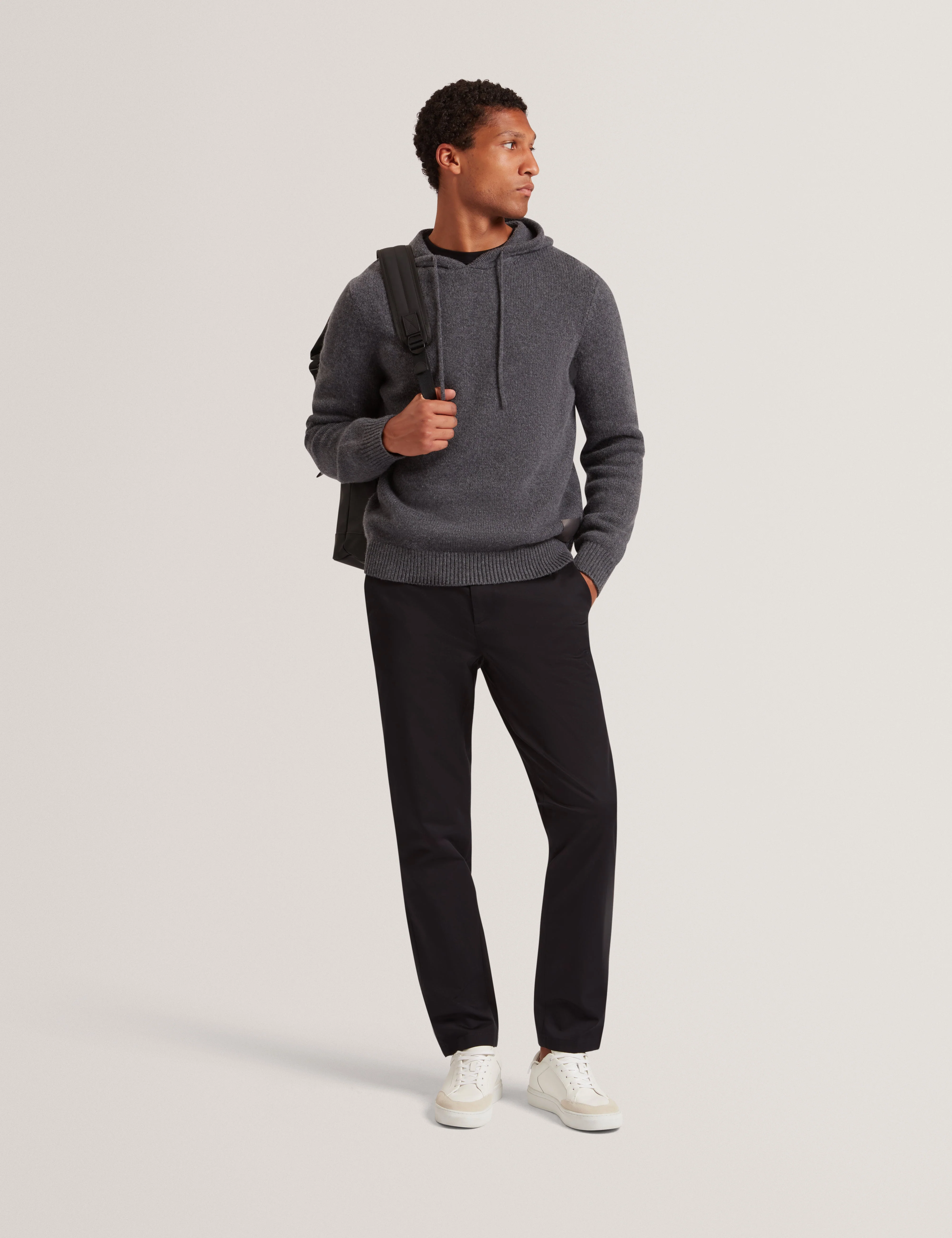Howeton Slim Stretch Chino Black - Image 2