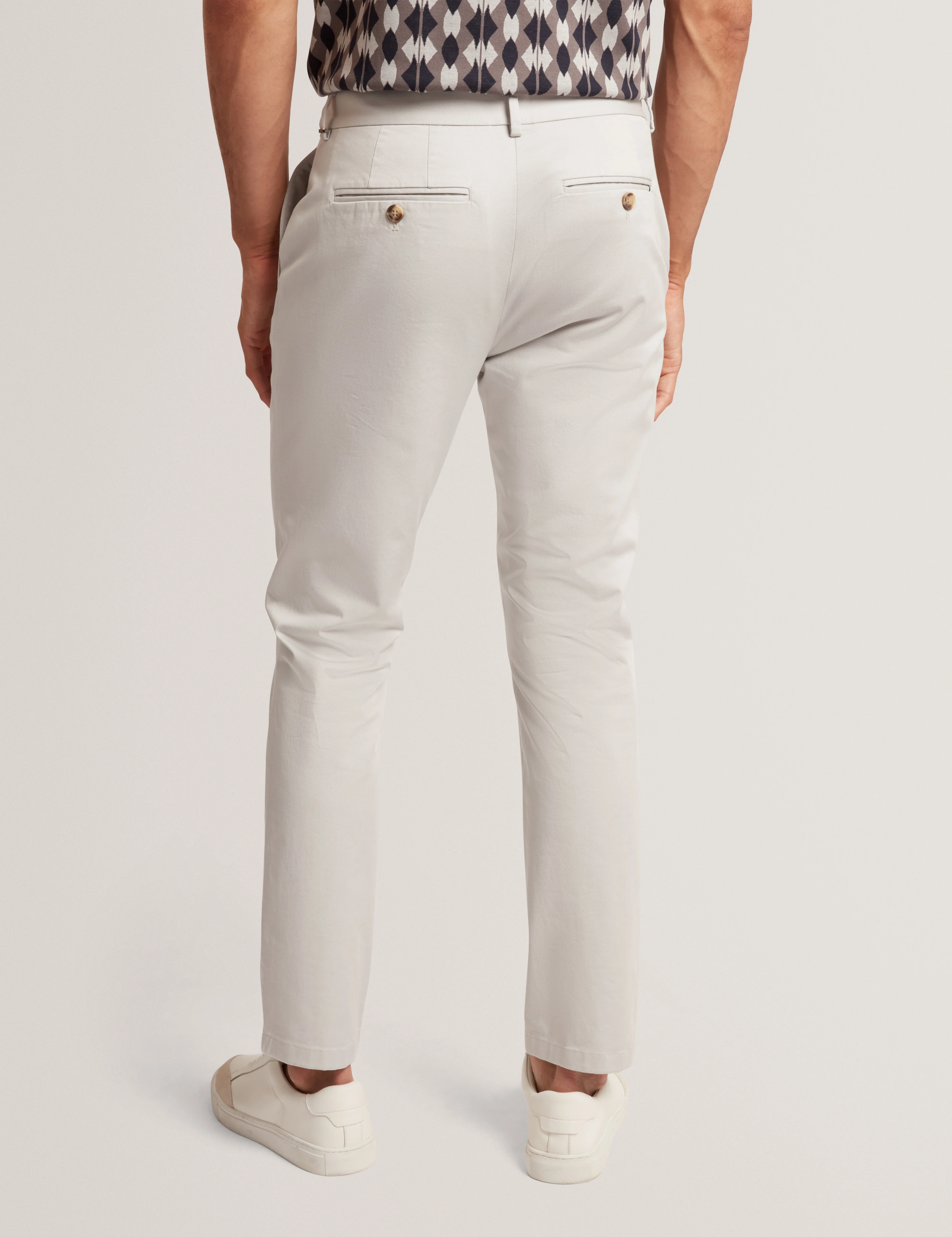 Howeton Slim Stretch Chino Lt-Grey - Image 5
