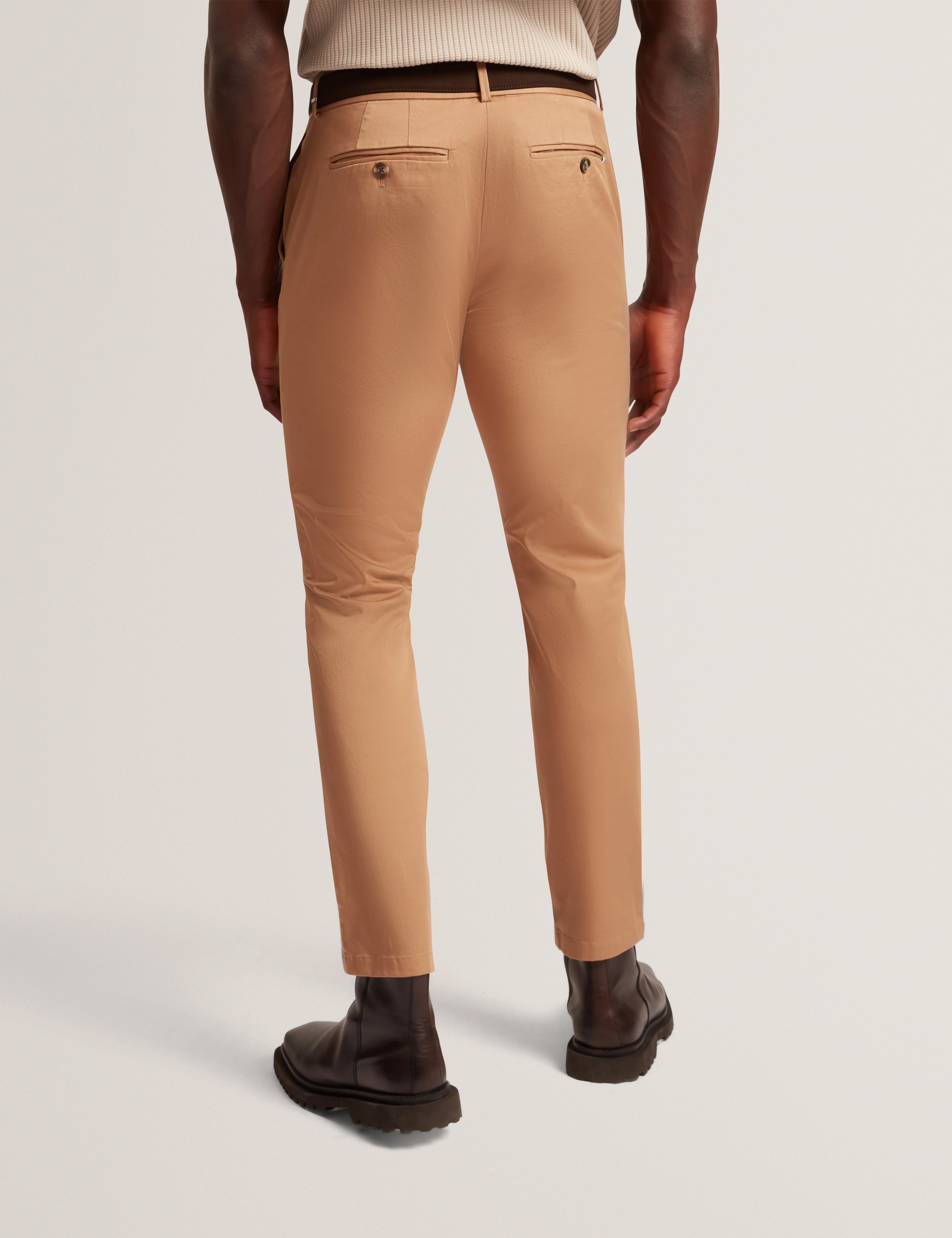 Howeton Slim Stretch Chino Tan - Image 4