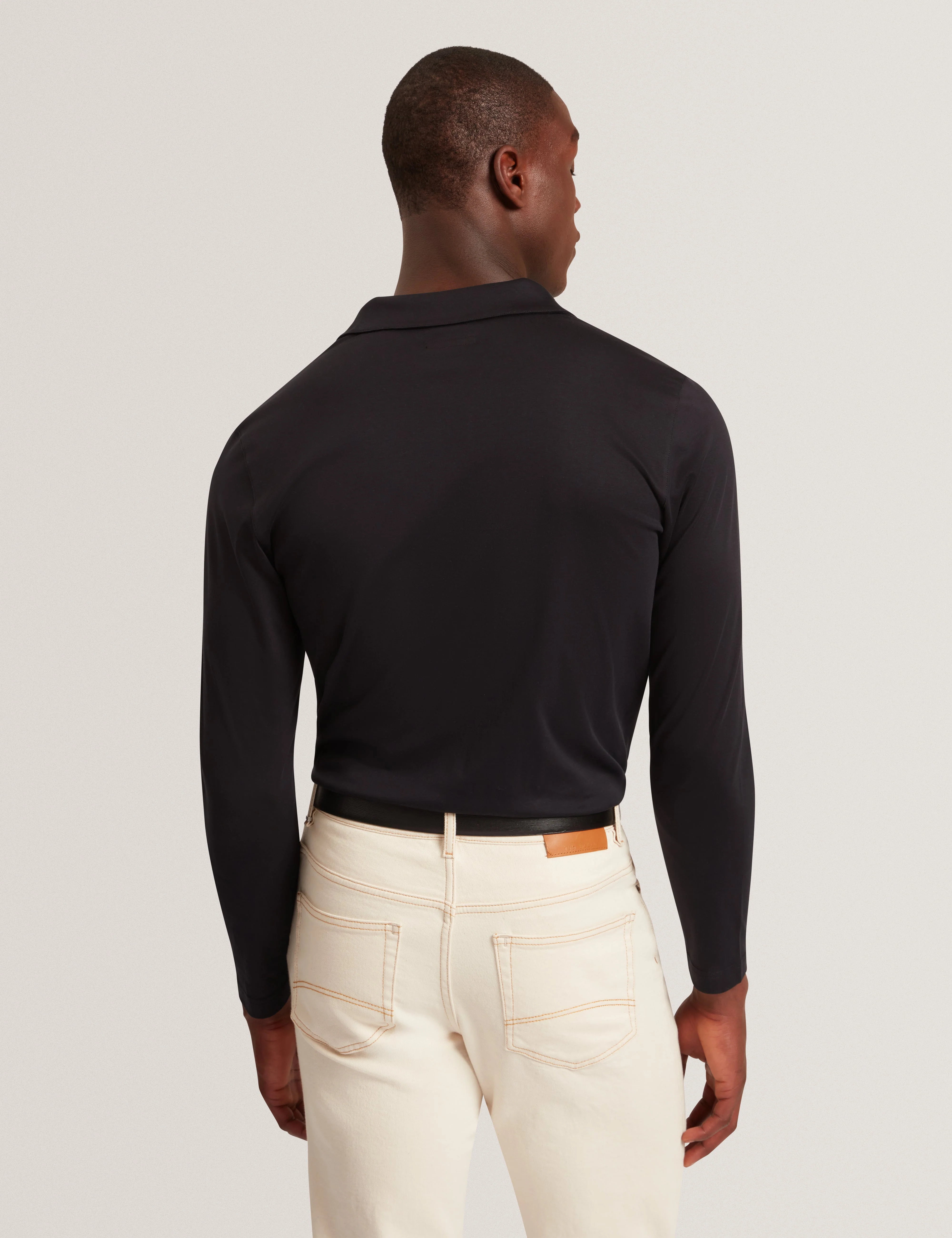 Ignac Ls Regular Soft Touch Polo Black - Image 5