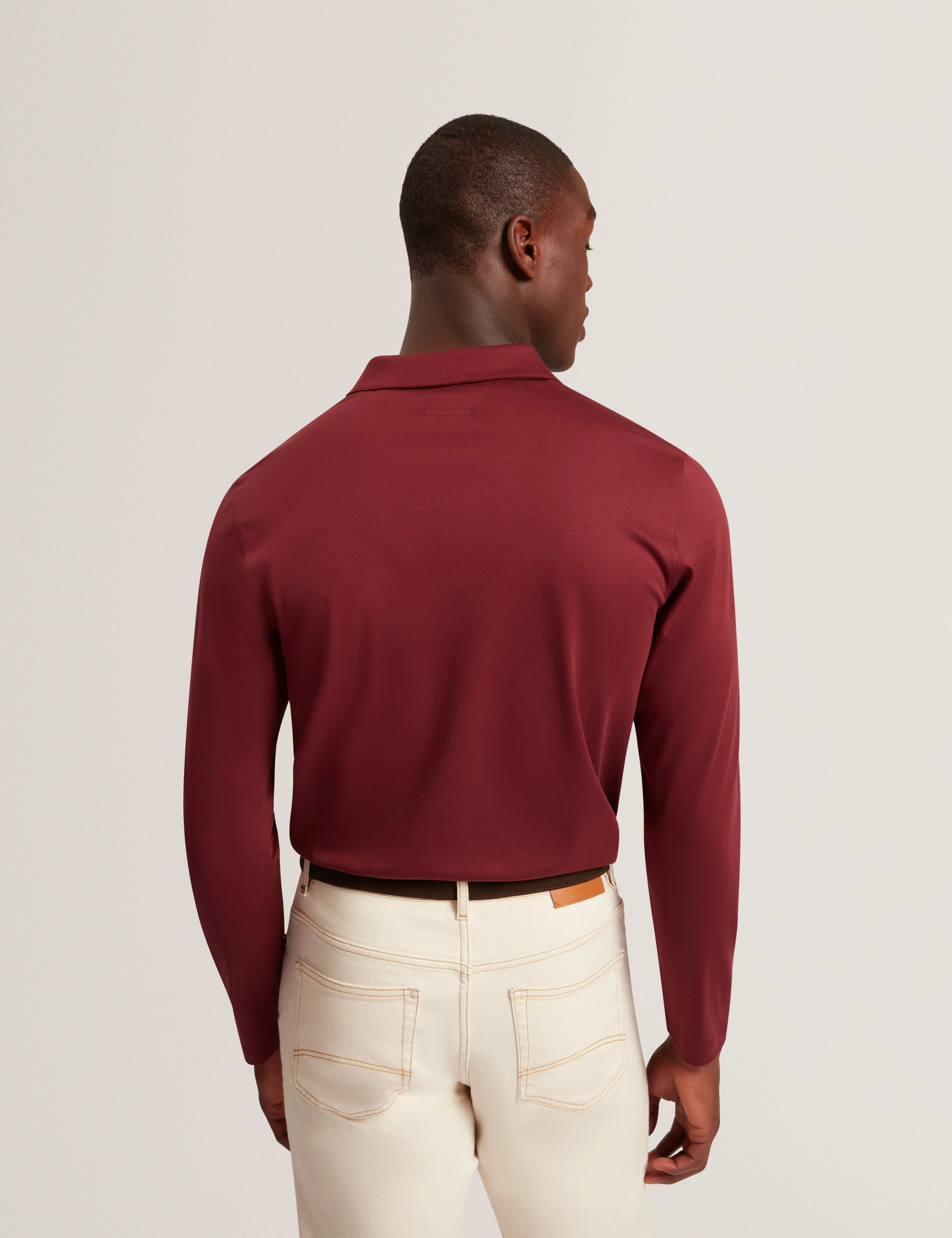 Ignac Ls Regular Soft Touch Polo Maroon - Image 5