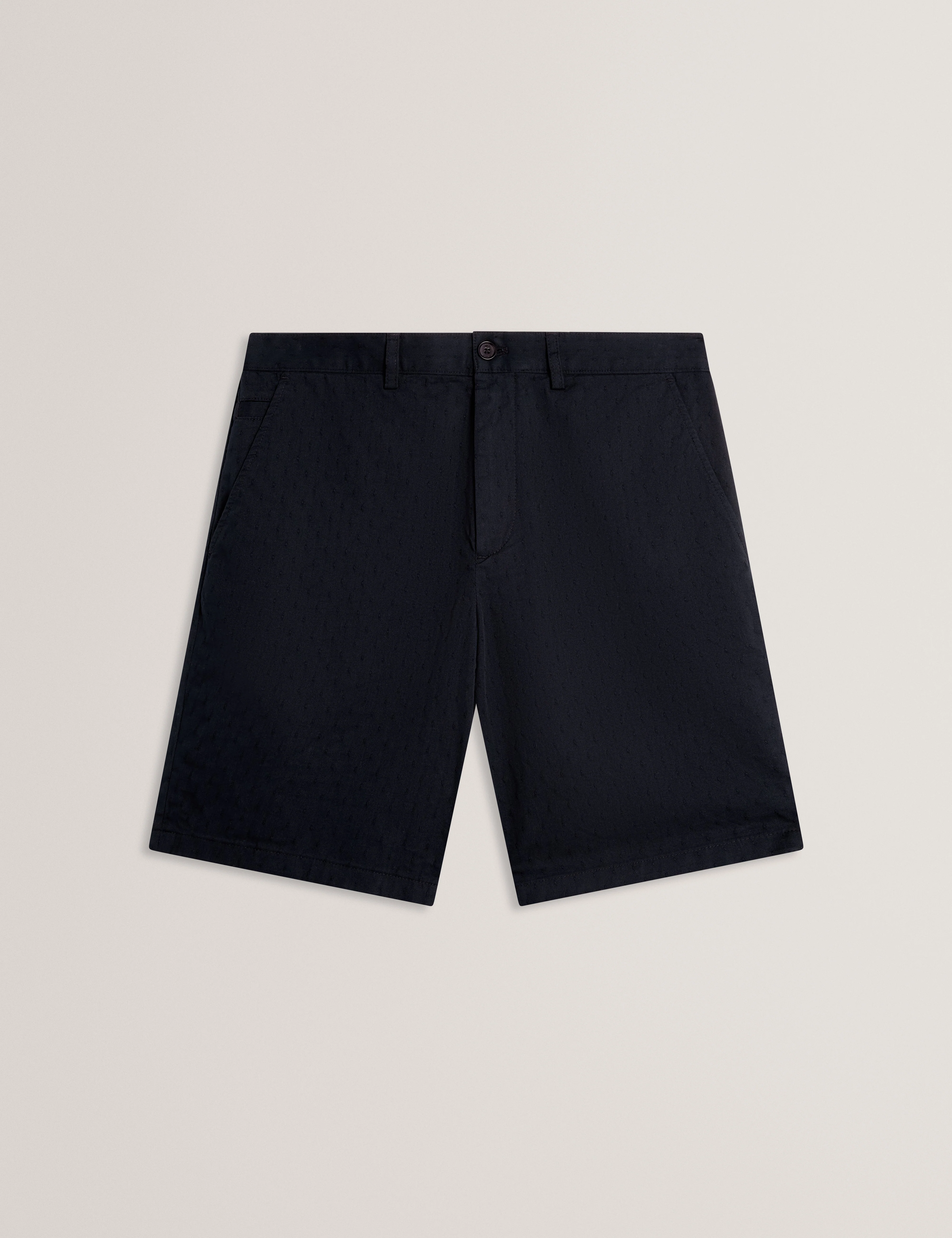 Illario Slim Textured Chino Short Navy - Image 7