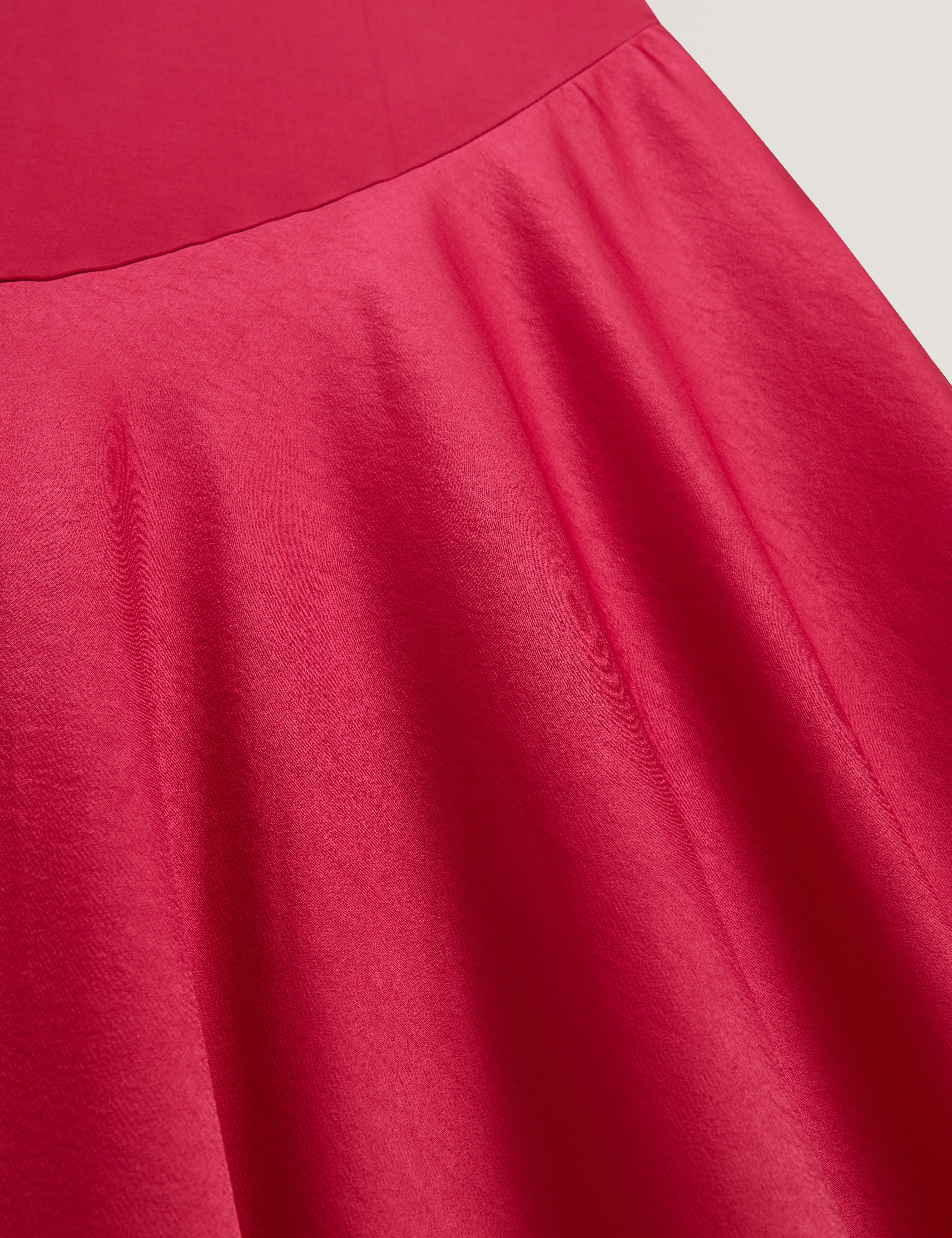 Jaspara Drape Neck Midi Dress With Satin Skirt Brt-Pink - Image 3