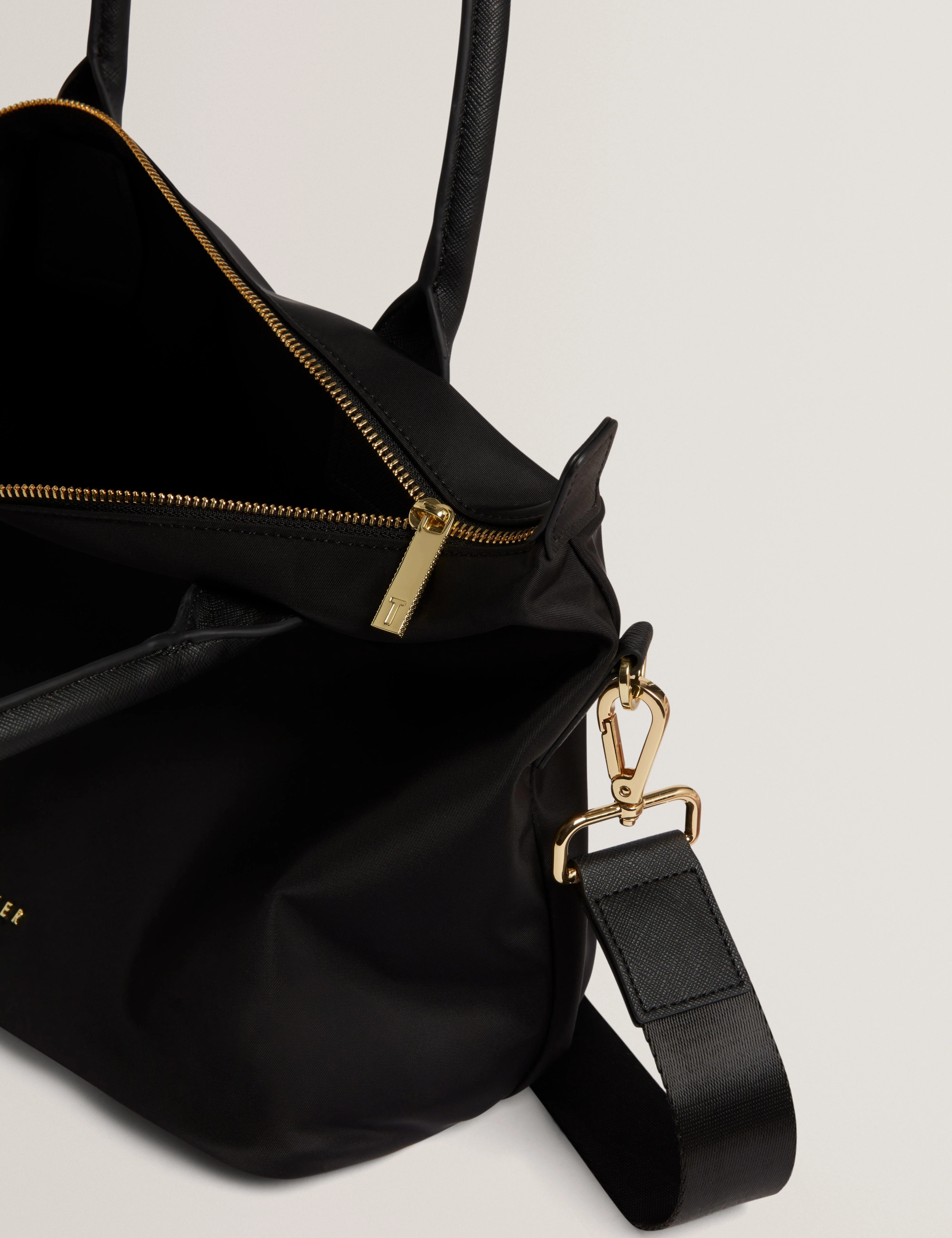 Jicksy Small Nylon Tote Bag Black - Image 4