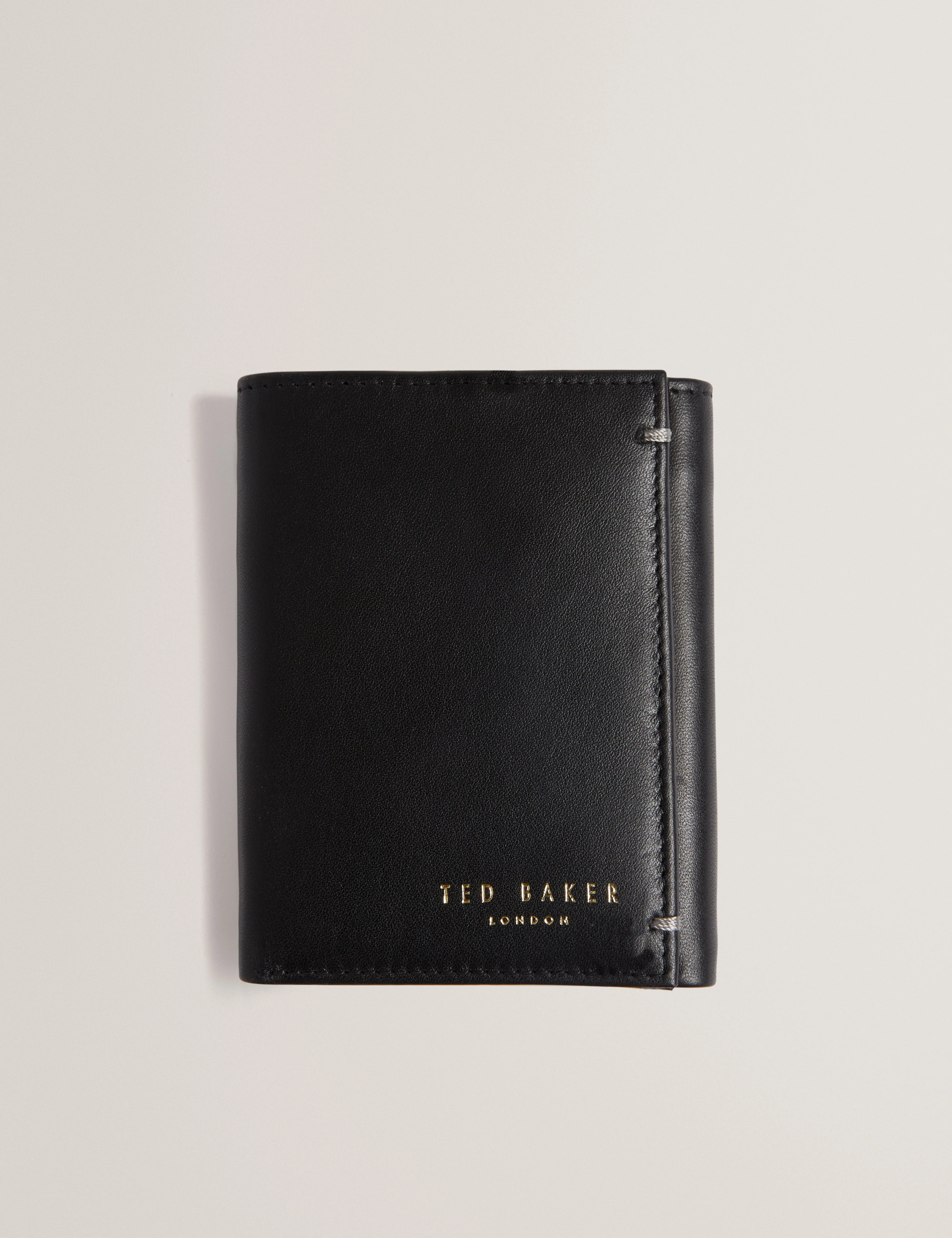 Johhnn Trifold Leather Wallet Black