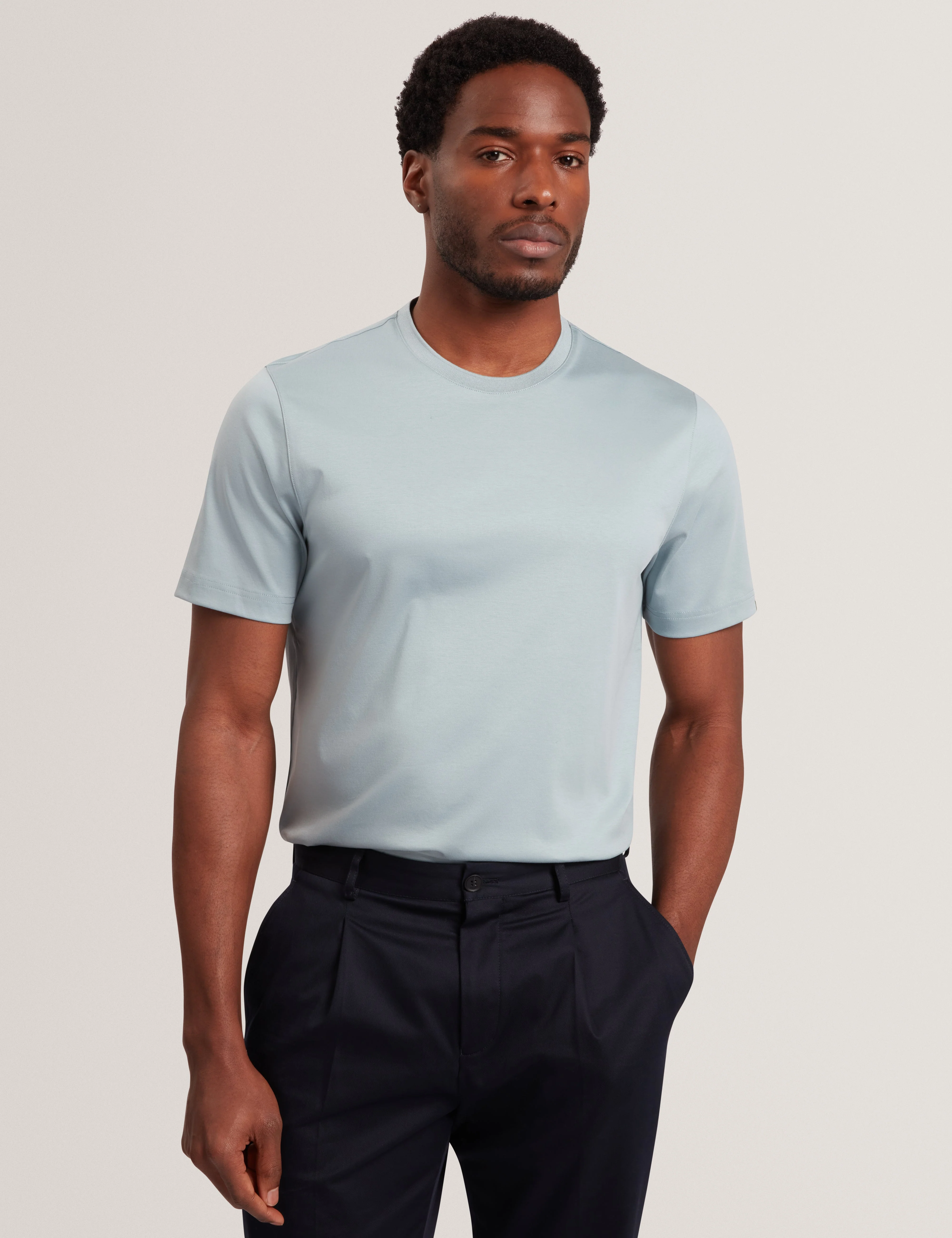 Konrrad Short Sleeve Regular Soft Touch T-Shirt Blue