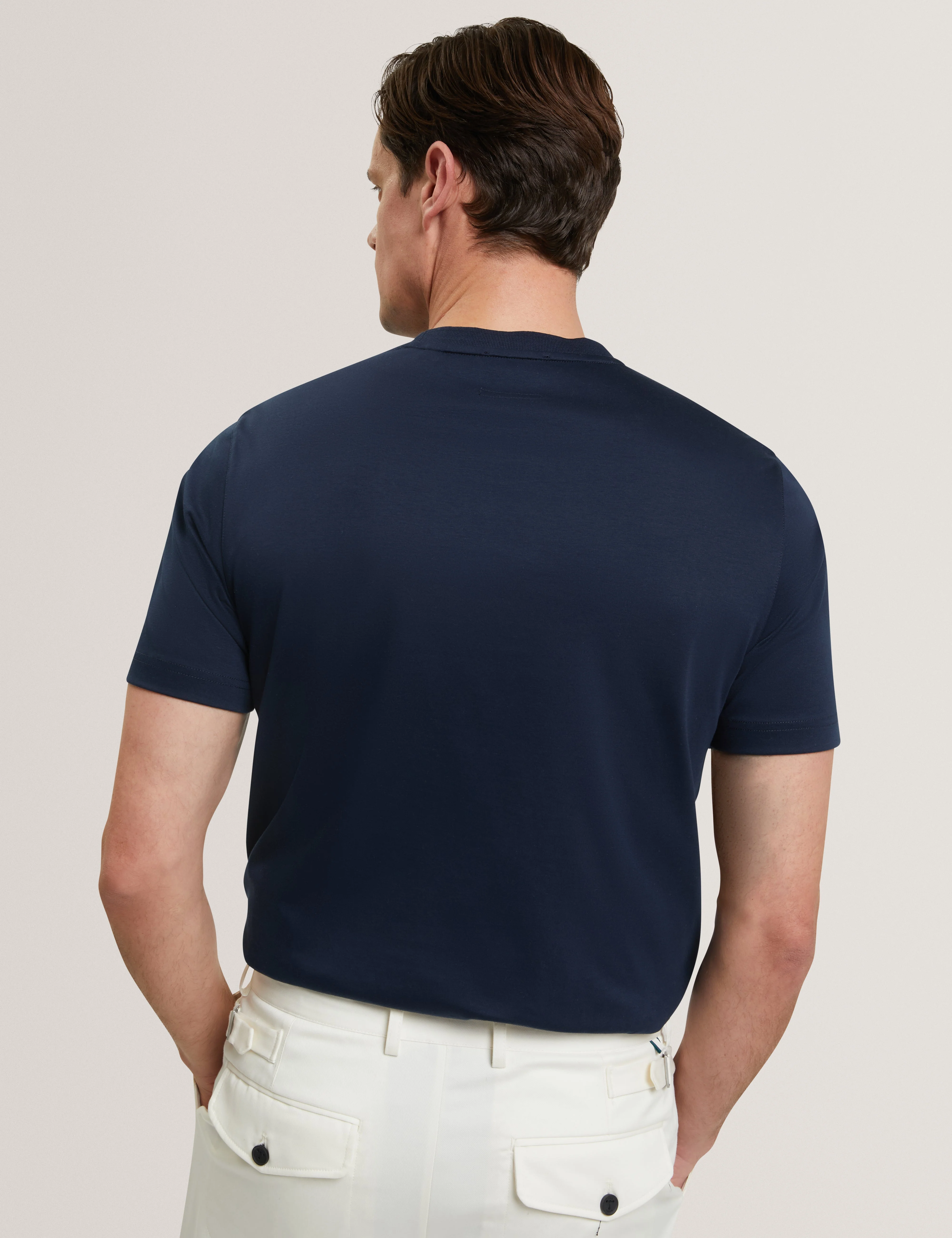 Konrrad Short Sleeve Regular Soft Touch T-Shirt Navy - Image 4