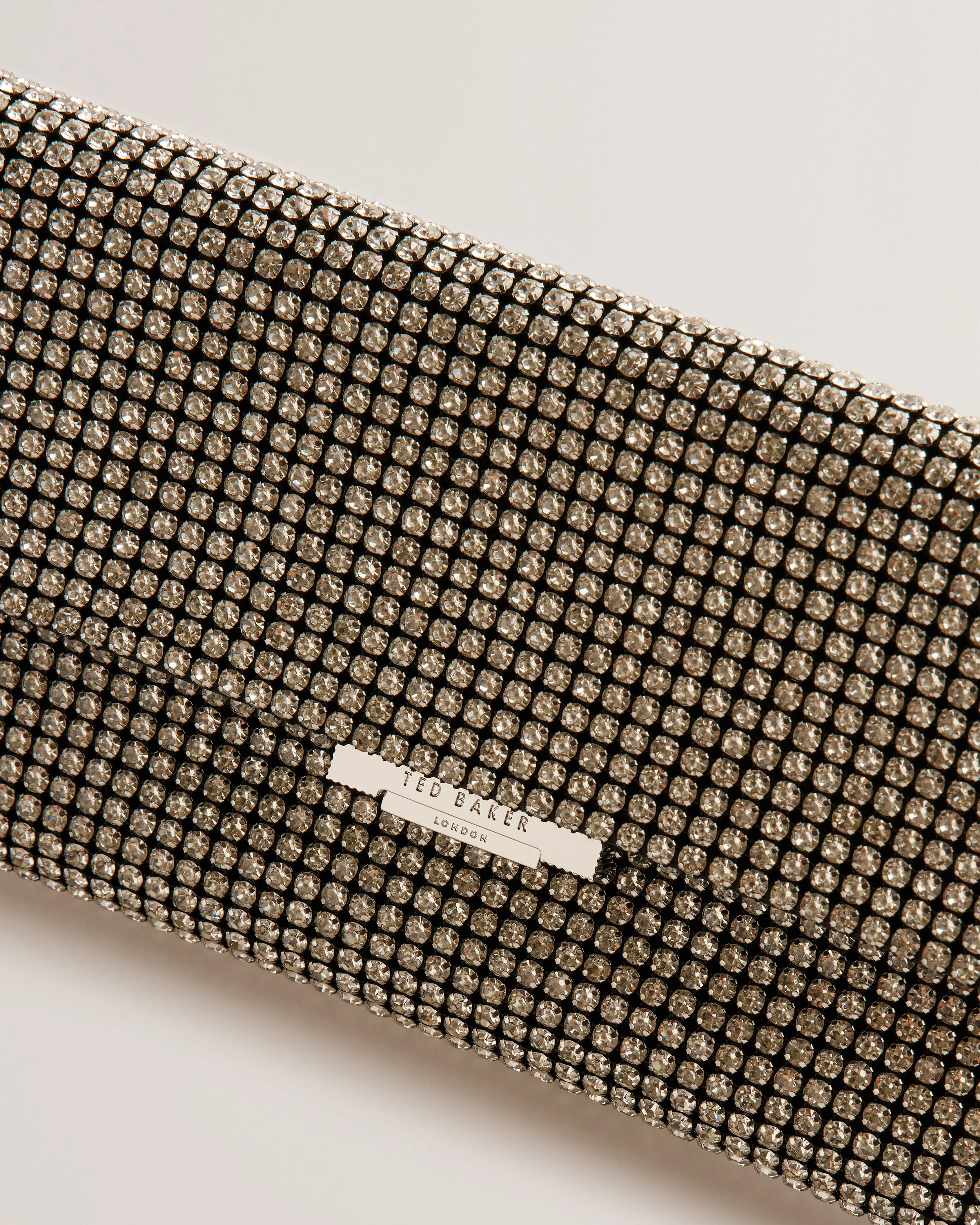 Kristn Crystal Long Fold Over Crossbody Silver - Image 3